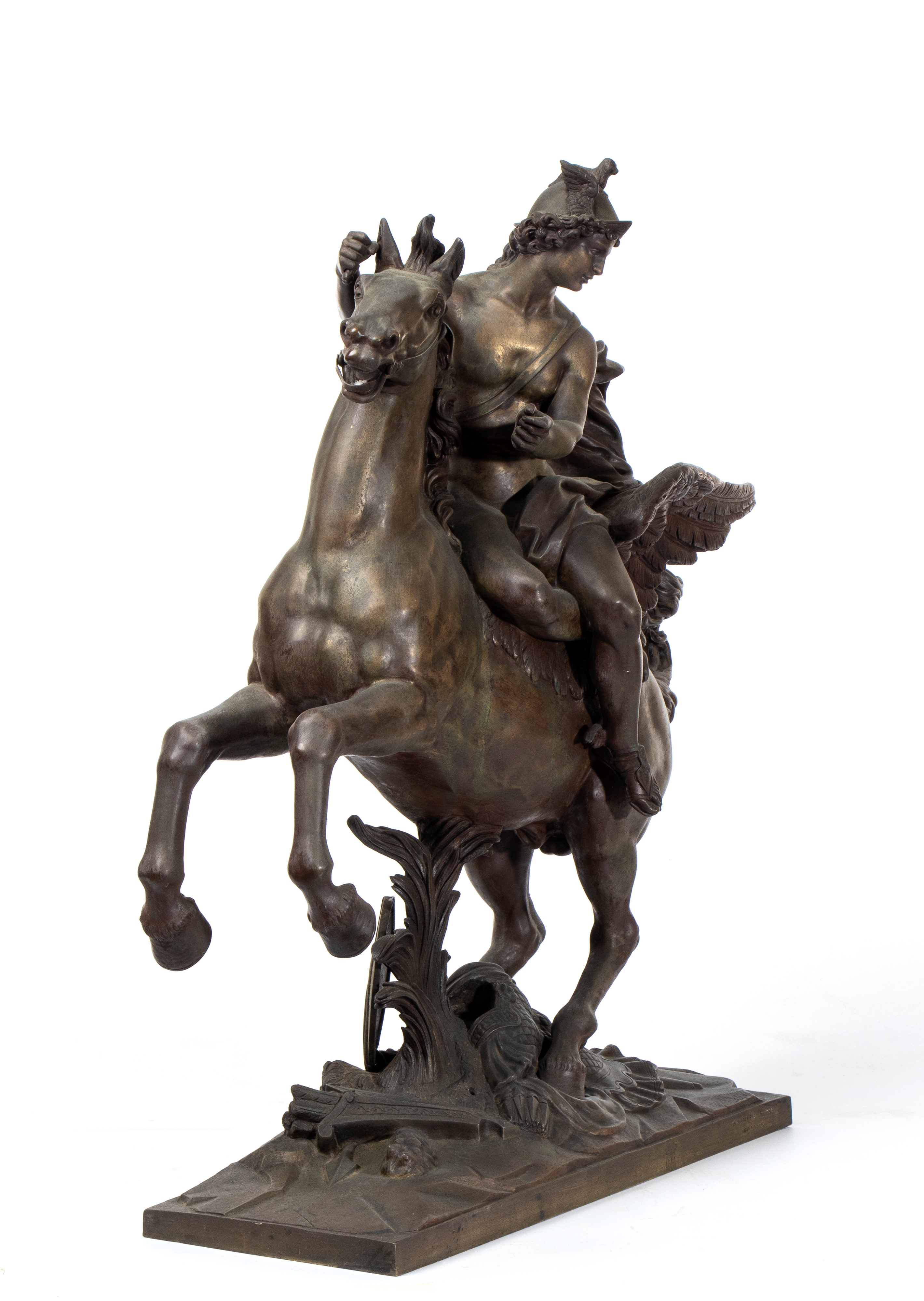 Antoine Coysevox - Mercurio su Pegaso, scultura in bronzo