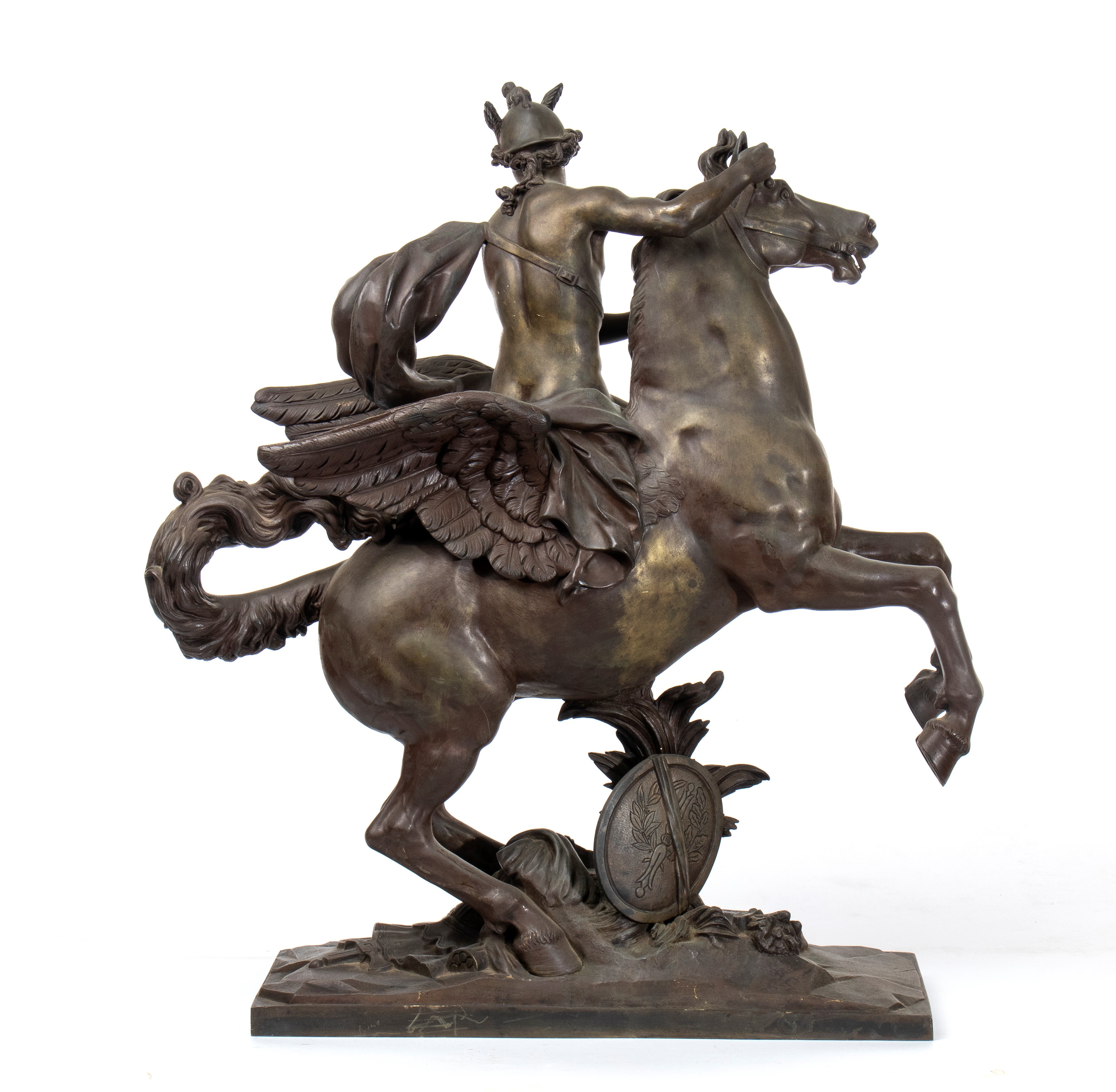Antoine Coysevox - Mercurio su Pegaso, scultura in bronzo