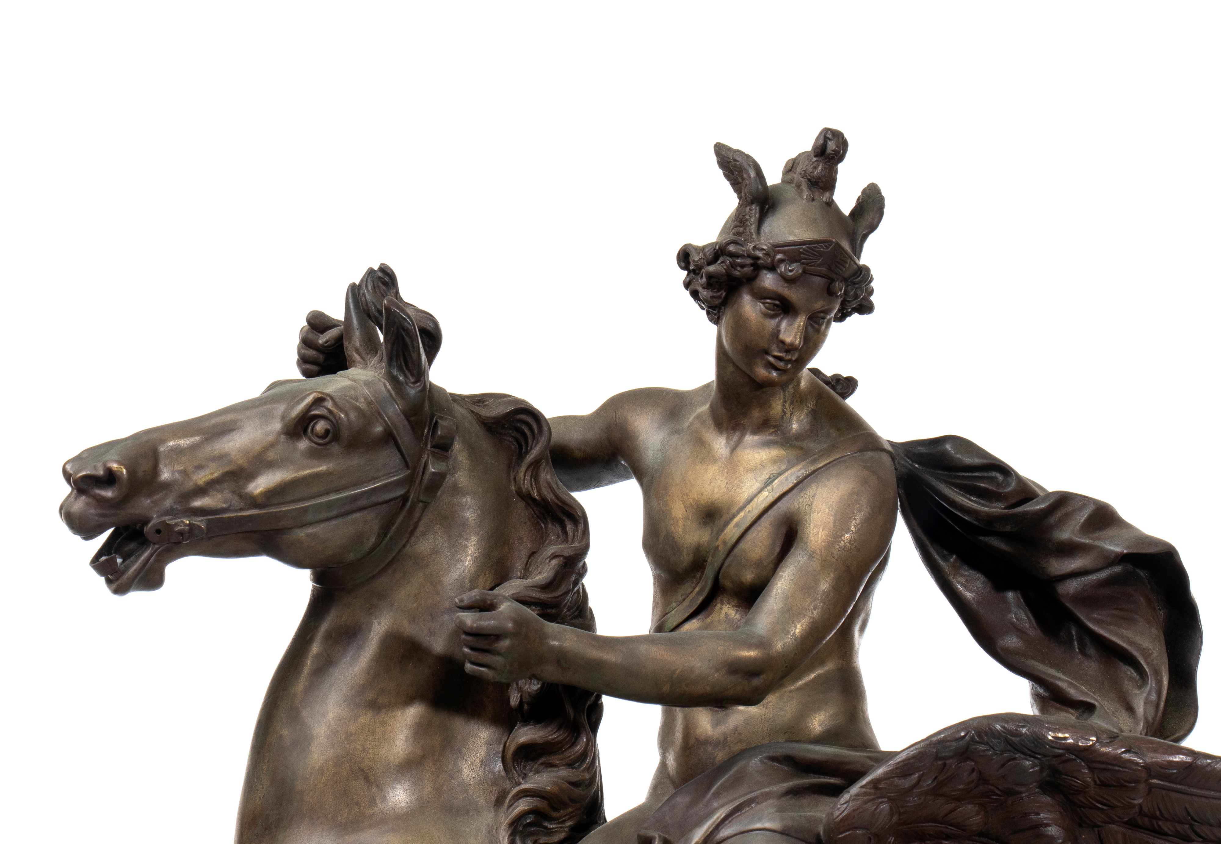 Antoine Coysevox - Mercurio su Pegaso, scultura in bronzo