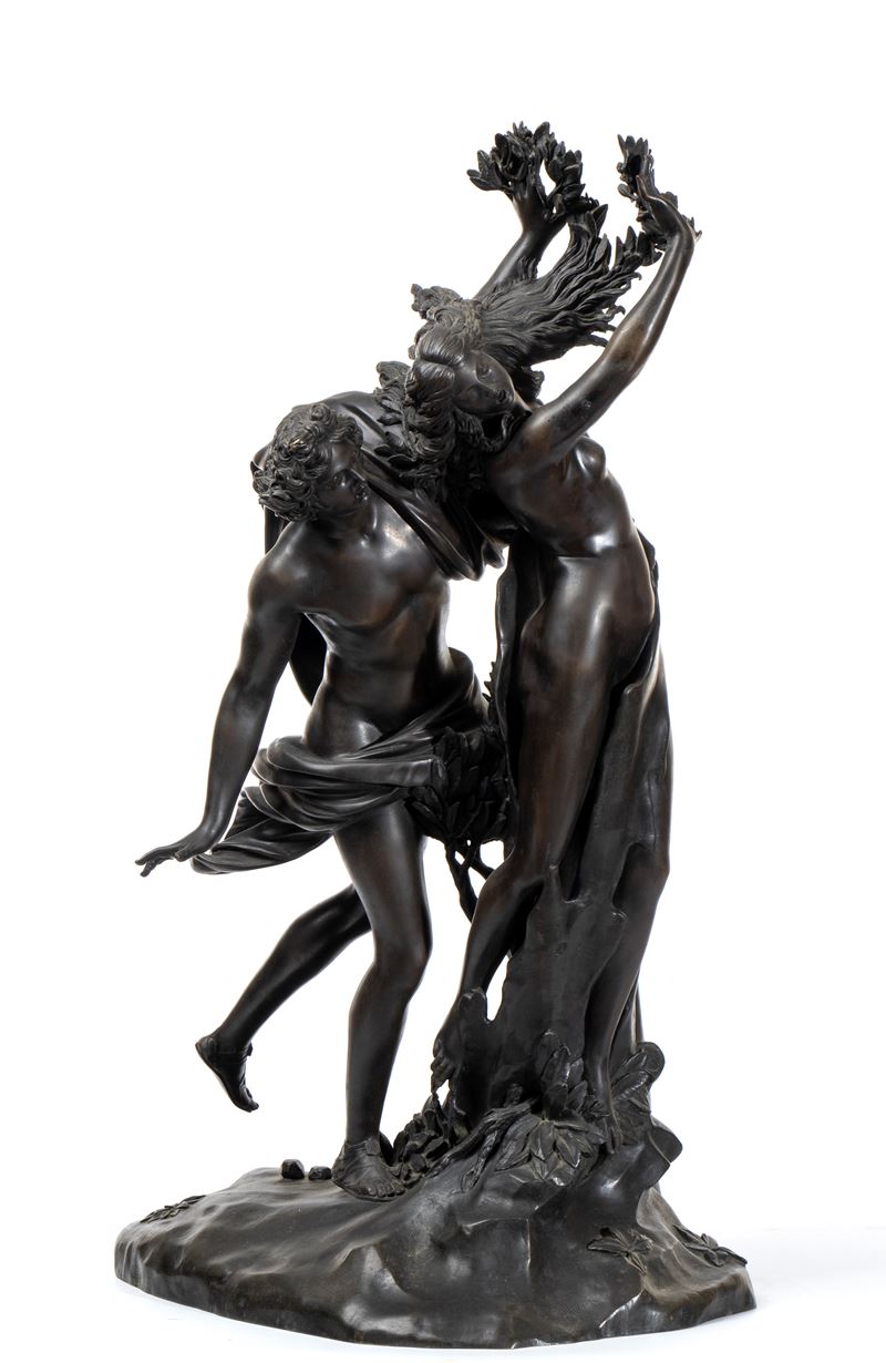 Morelli e Rinaldi, Roma - MORELLI E RINALDI, Scultura in bronzo raffigurante Apollo e Dafne