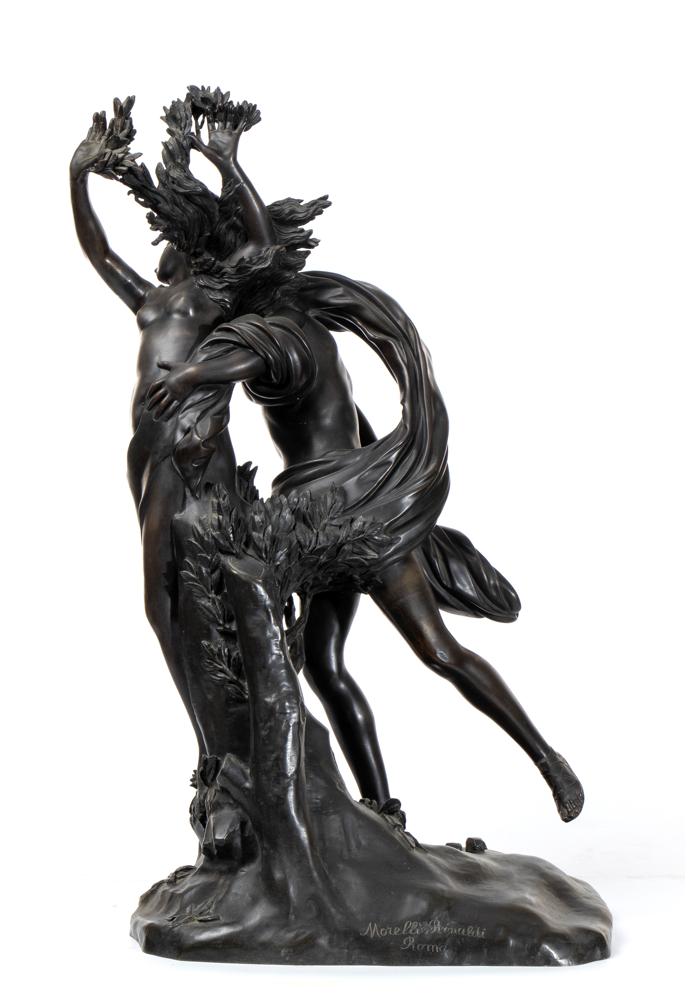 Morelli e Rinaldi, Roma - MORELLI E RINALDI, Scultura in bronzo raffigurante Apollo e Dafne