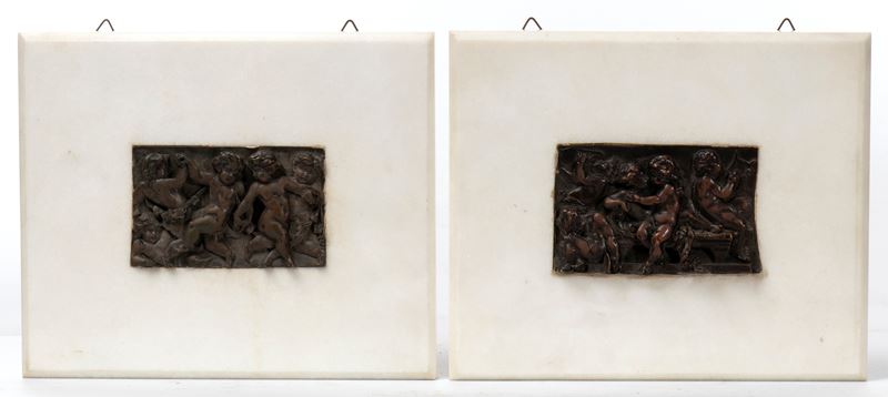 Bassorilievi in bronzo, Putti danzanti e musicanti, XVIII secolo