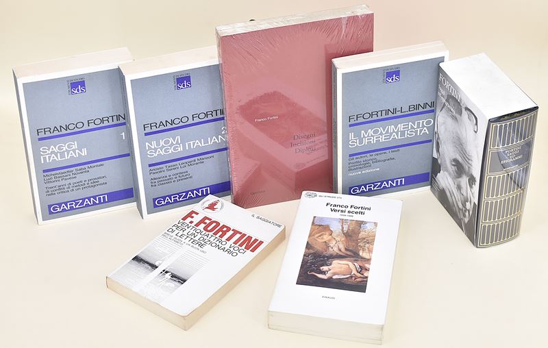 Opere di Franco Fortini su saggistica, surrealismo. I Meridiani Mondadori - 7 volumi
