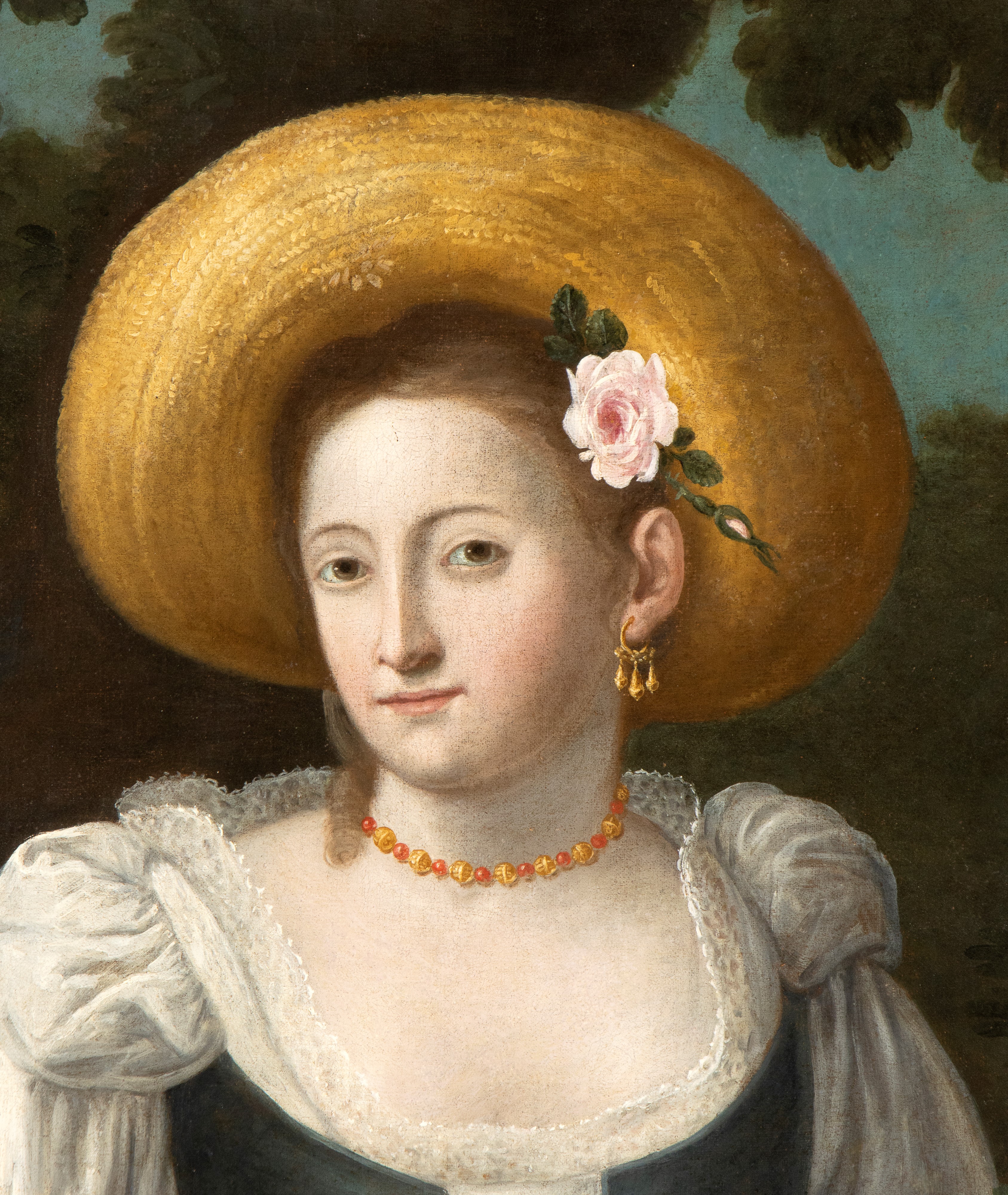 Artista Lombardo, XVIII Secolo - Ritratto di Villana il Giorno del Mercato