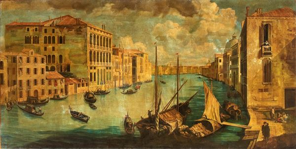 Artista veneto, XIX secolo - View of Canal Grande