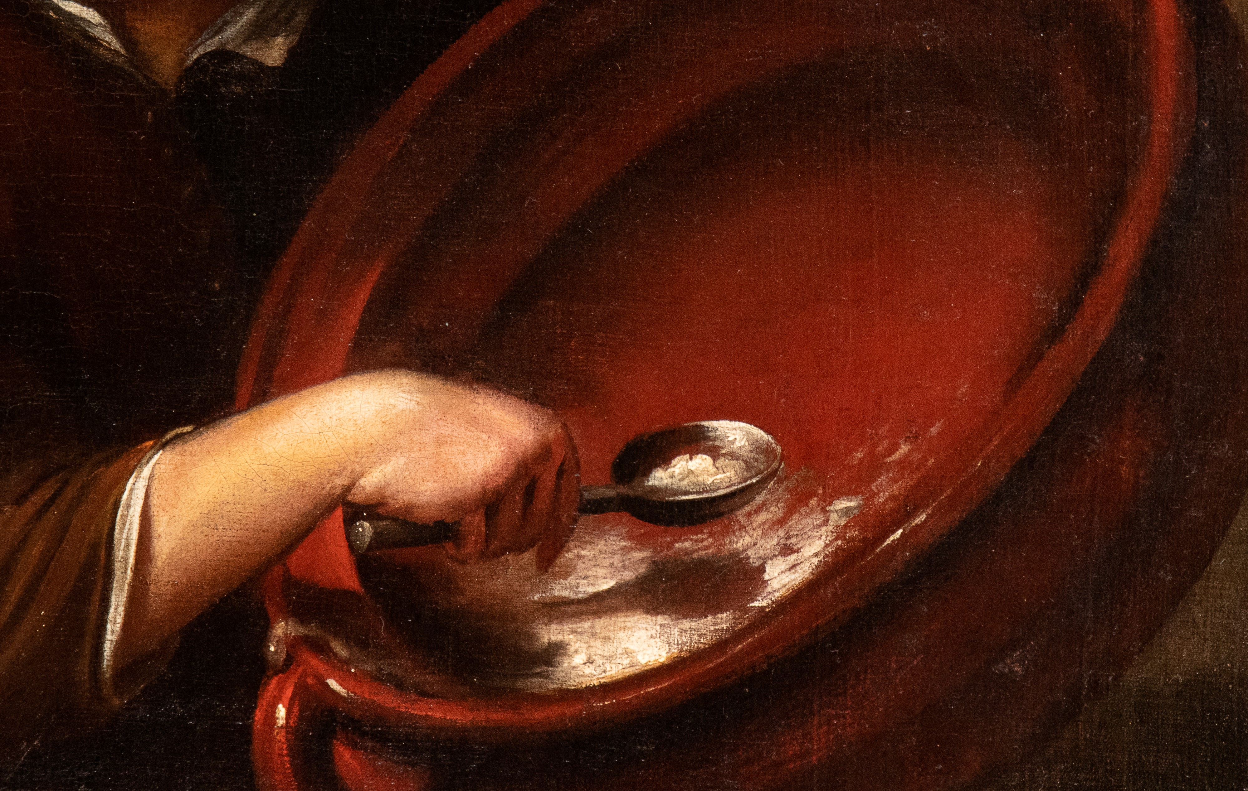 Artista Lombardo, XVII Secolo - Scena di Genere con Due Fanciulli in Cucina