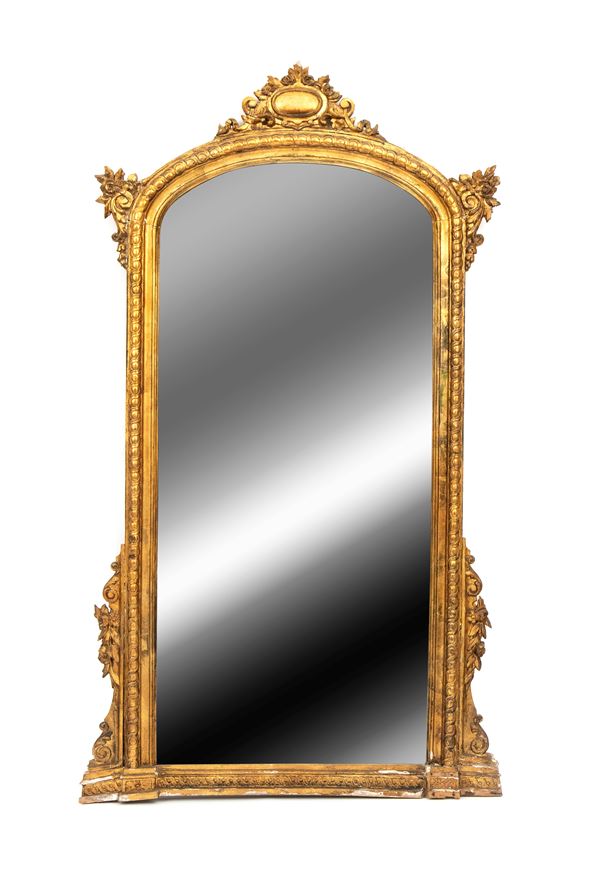 French gilded Napoleon III mirror