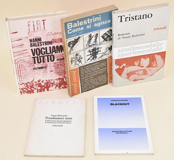 Romanzi e scritti di Nanni Balestrini su Motti e Lotta operaia - 5 volumi