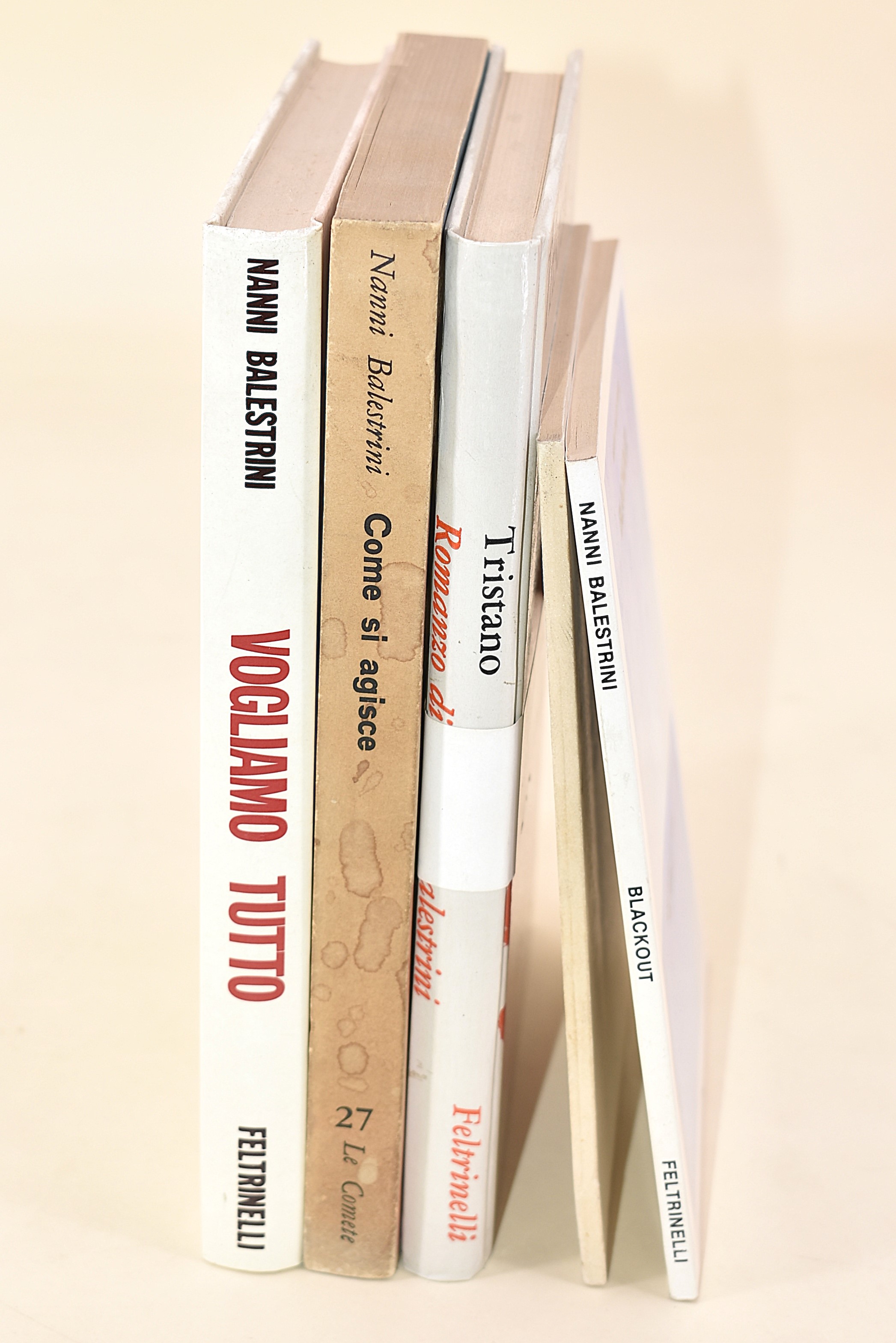 Romanzi e scritti di Nanni Balestrini su Motti e Lotta operaia - 5 volumi