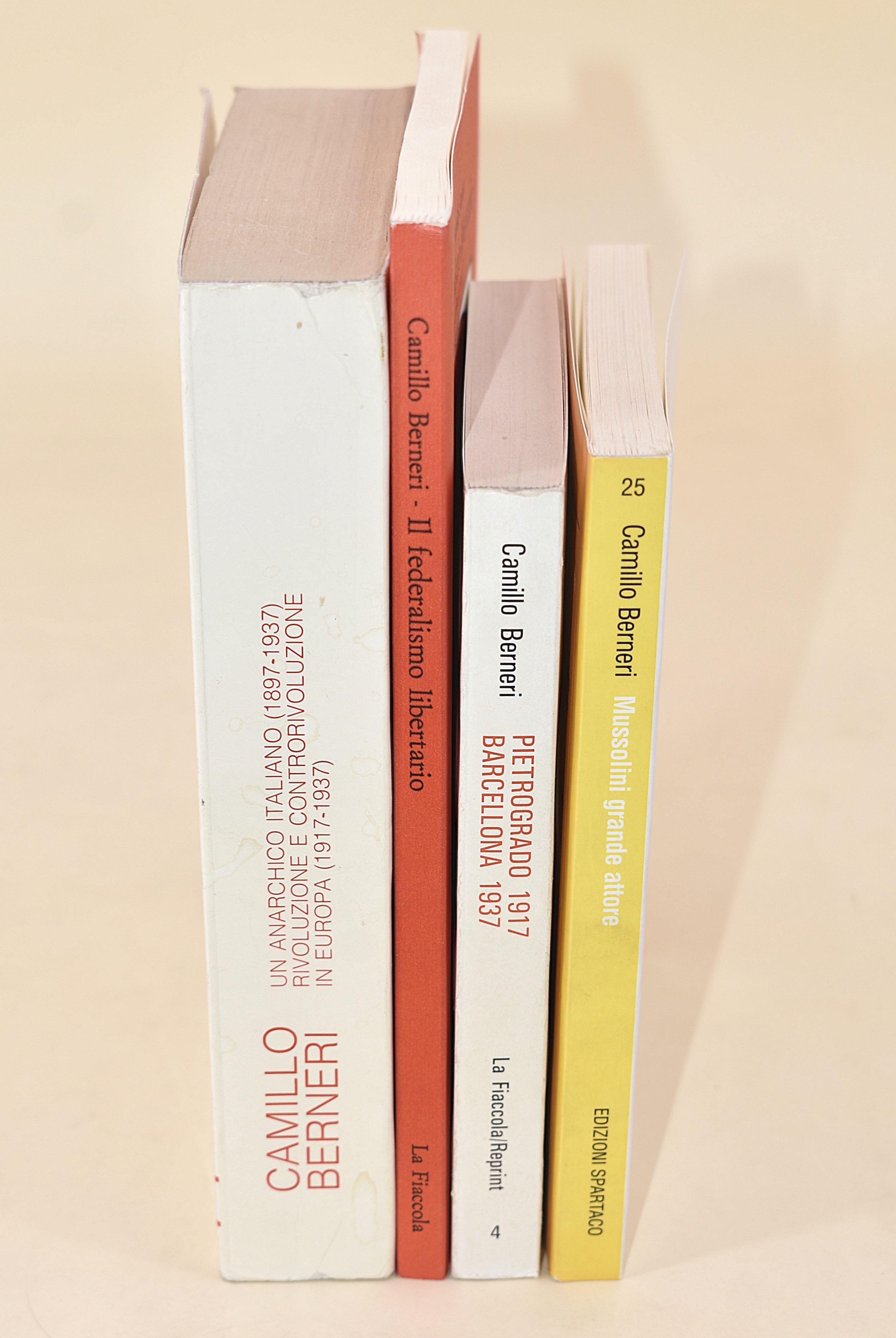 Opere su Anarchia, Rivoluzione e Mussolini di Camillo Berneri - 4 Volumi