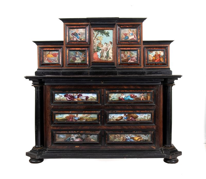 Stipo commode, palissandro e tartaruga, Roma, XVIII secolo