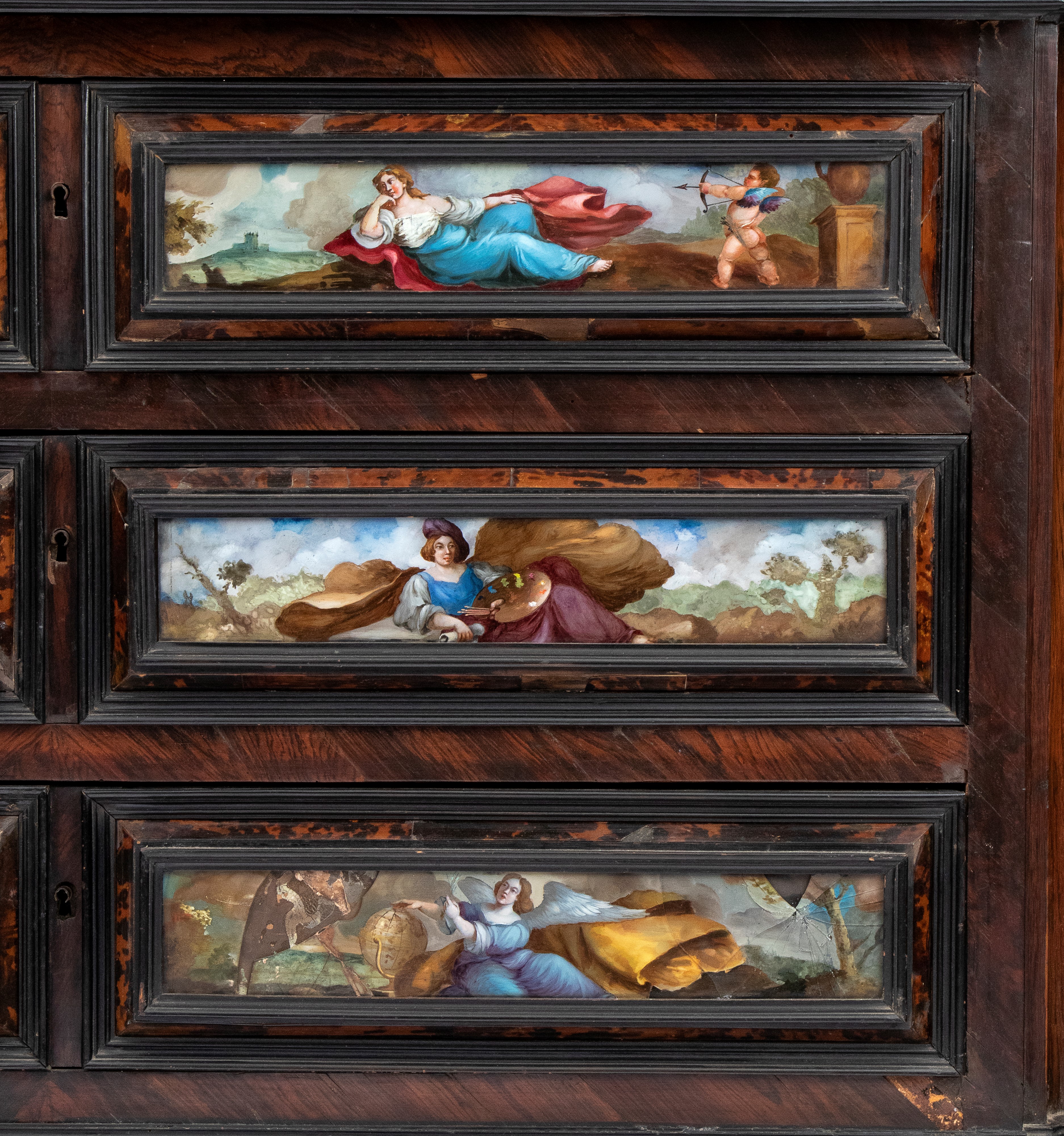 Stipo commode, palissandro e tartaruga, Roma, XVIII secolo