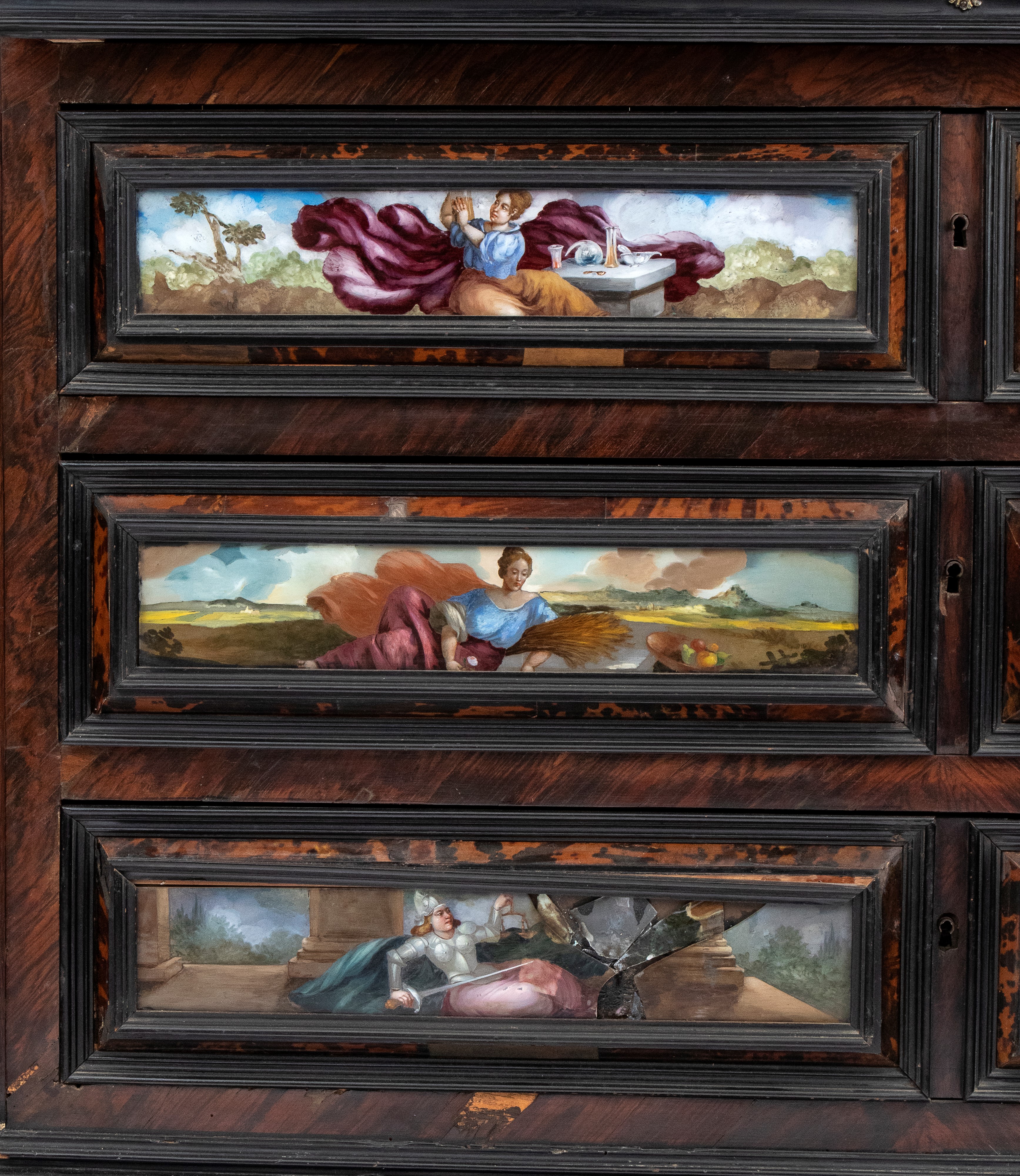 Stipo commode, palissandro e tartaruga, Roma, XVIII secolo