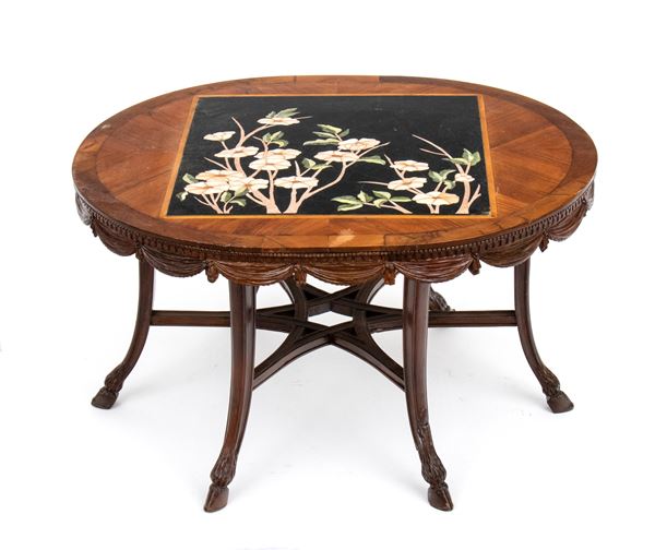 French table with marble top