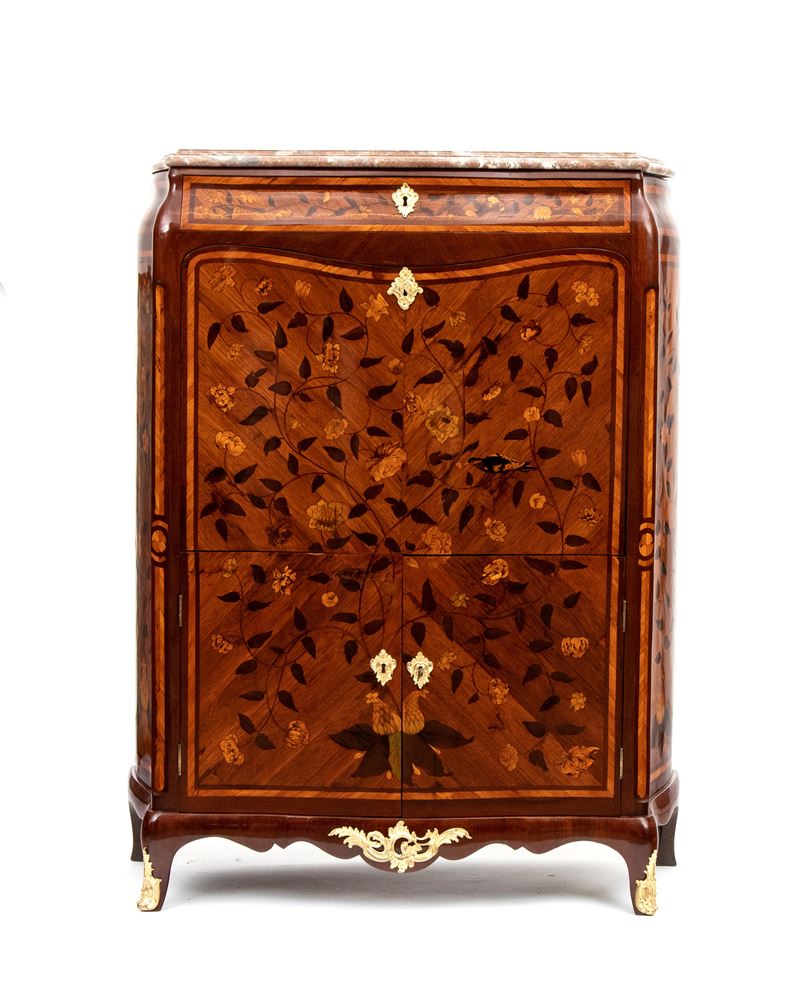 féLIX Laurent - Secretaire Francese Intarsiato, Luigi XV