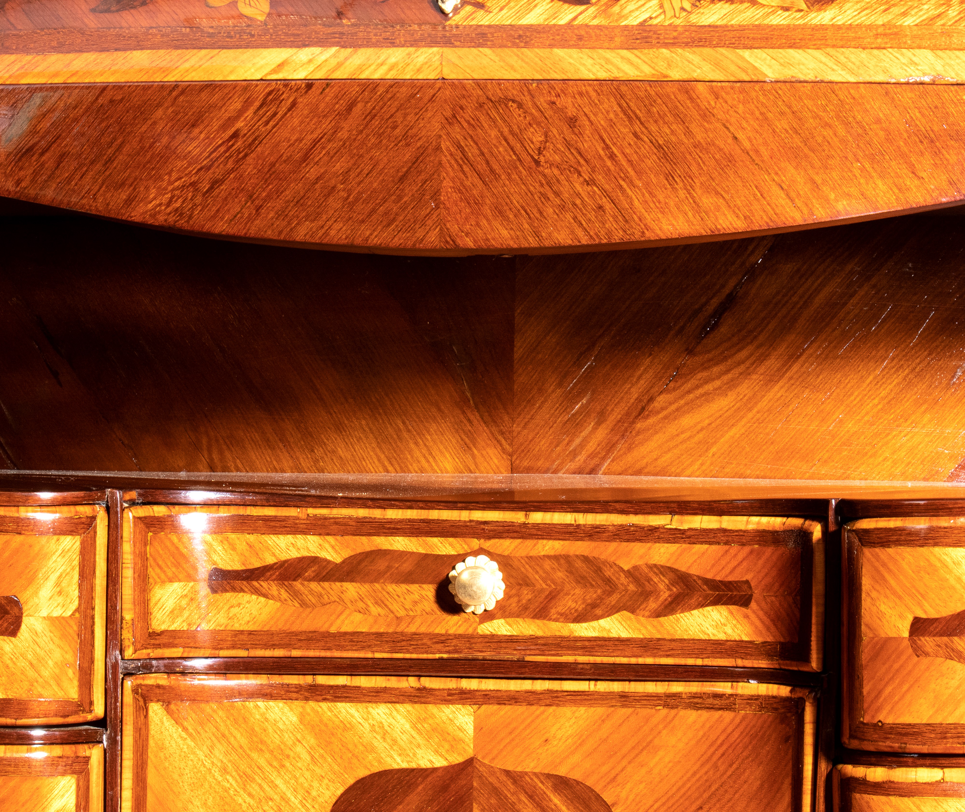 féLIX Laurent - Secretaire Francese Intarsiato, Luigi XV