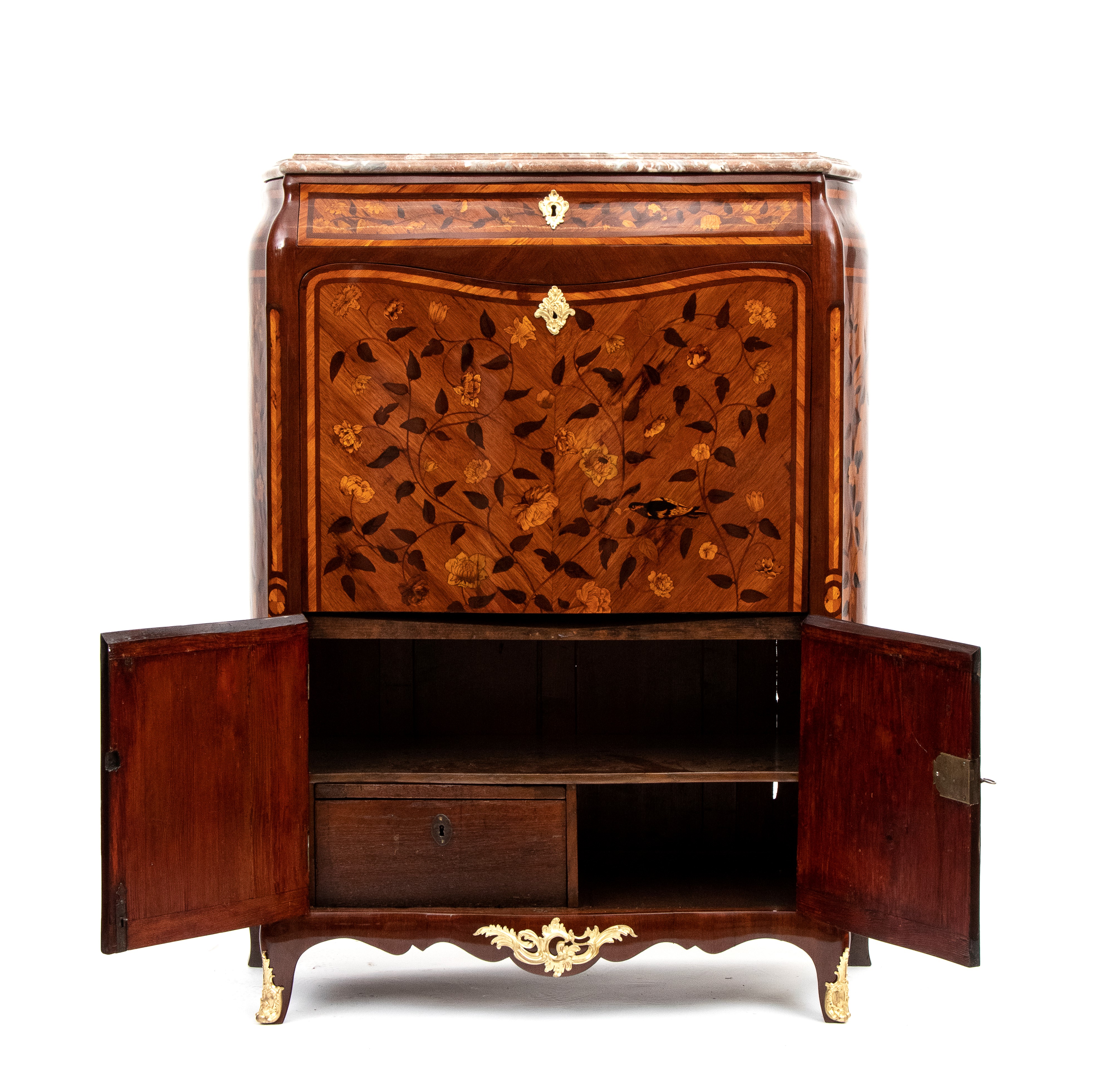 féLIX Laurent - Secretaire Francese Intarsiato, Luigi XV