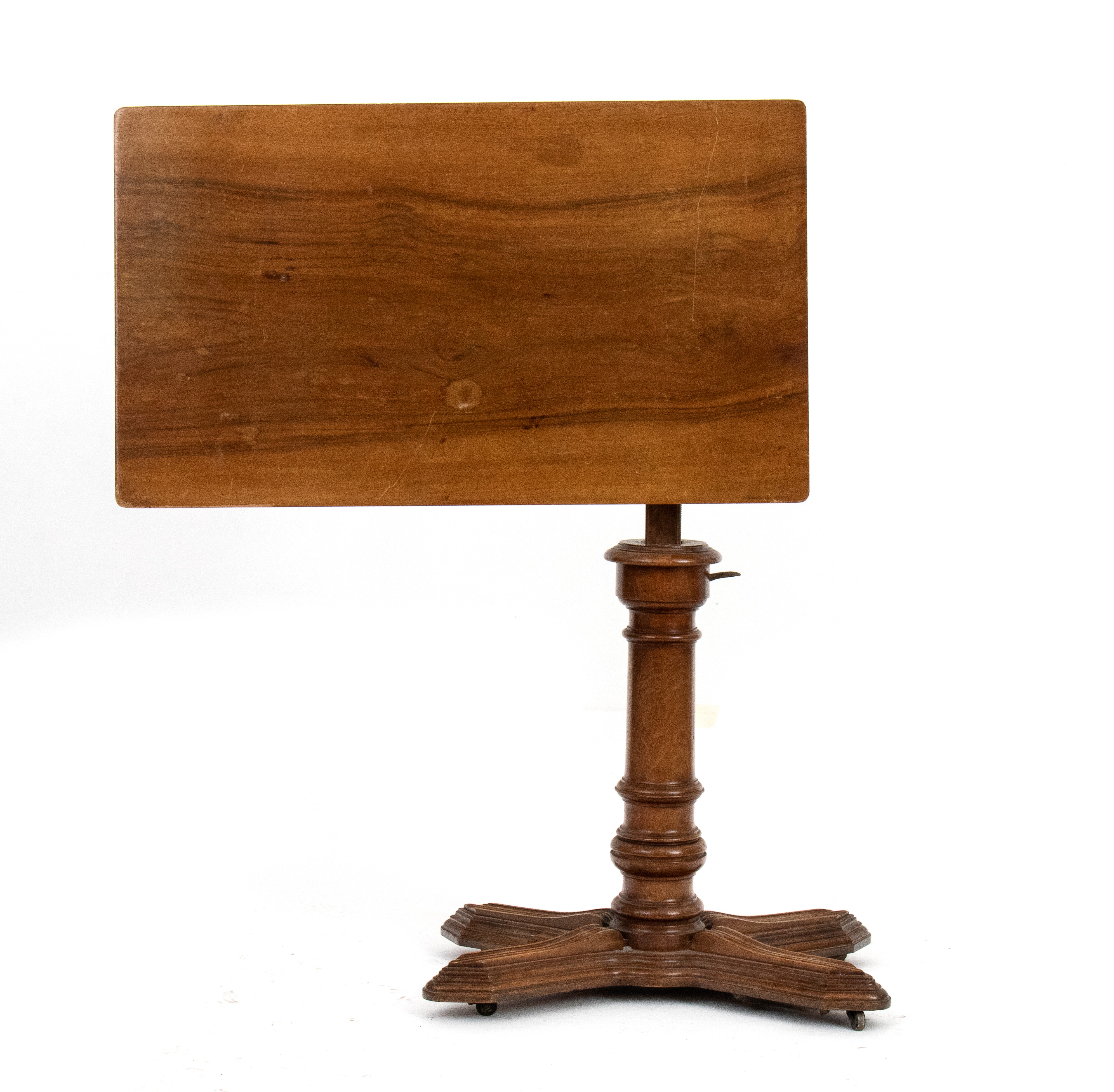 Emile Chouanard - Tavolo da disegno per architetto, legno di noce, piano basculante