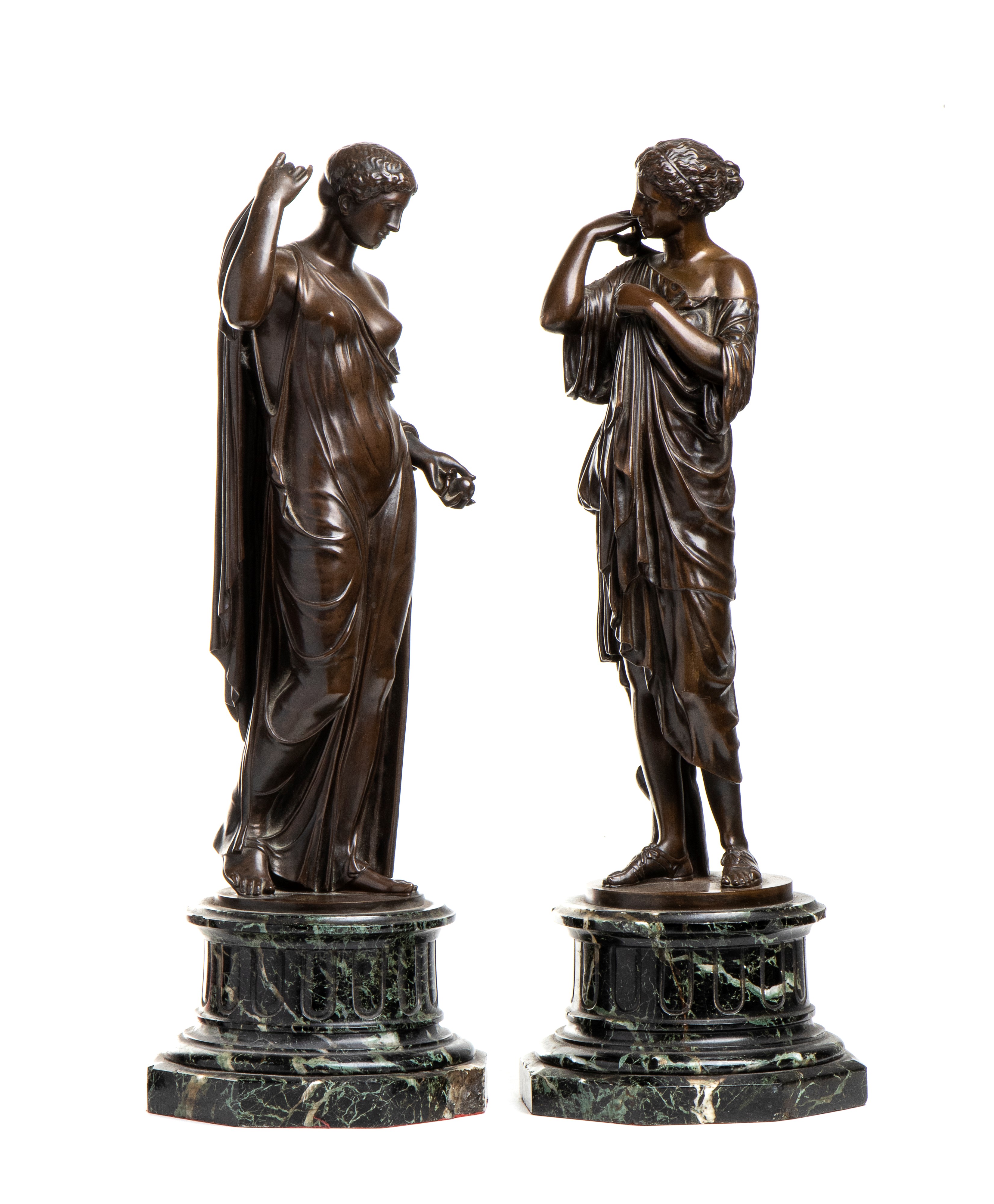 Coppia di Sculture Francesi in Bronzo