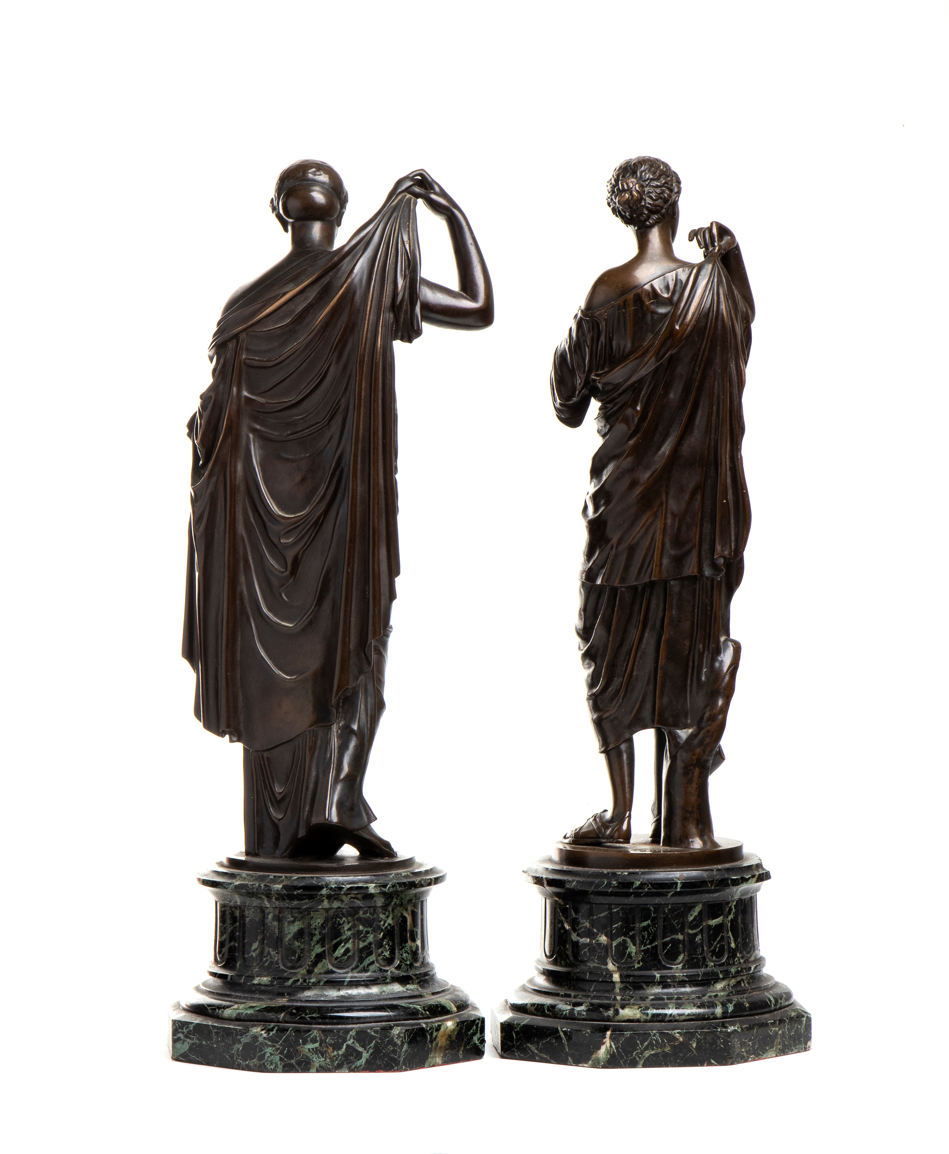 Coppia di Sculture Francesi in Bronzo