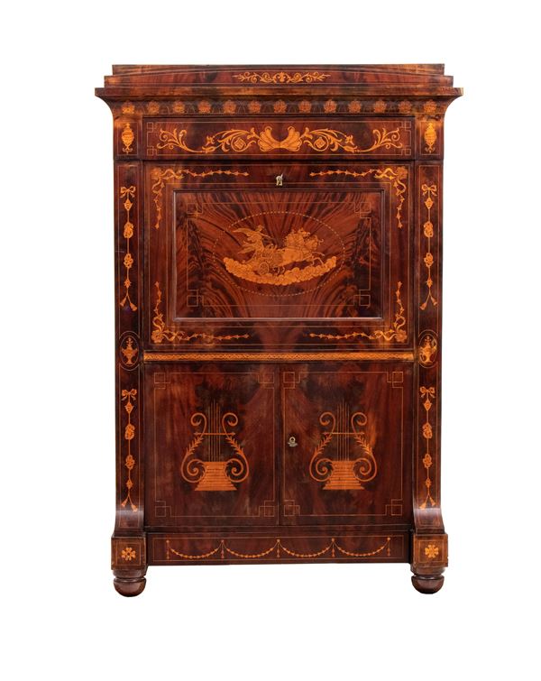 Inlaid Dutch Empire Secretaire 