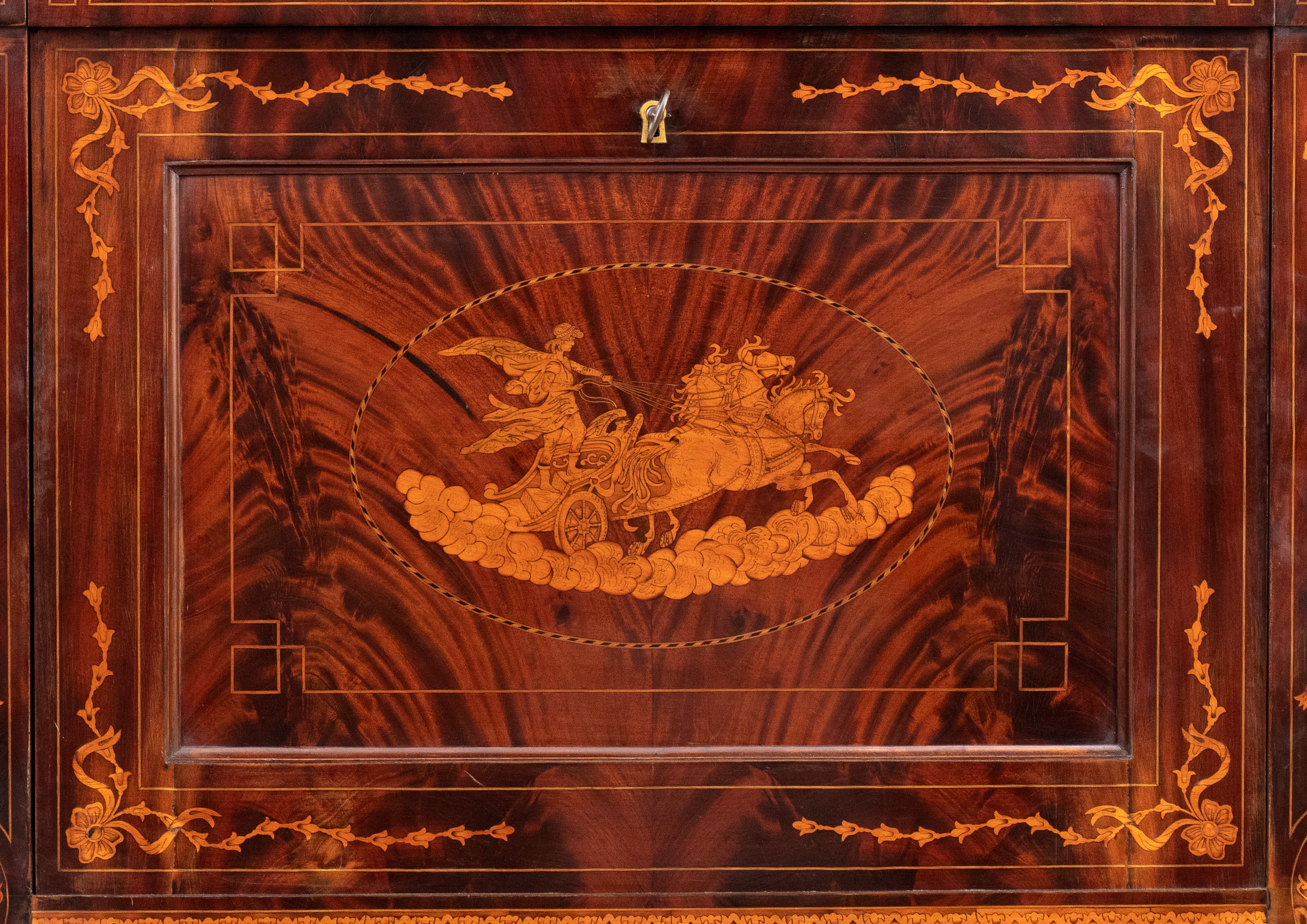 Secretaire Impero Olandese Intarsiato