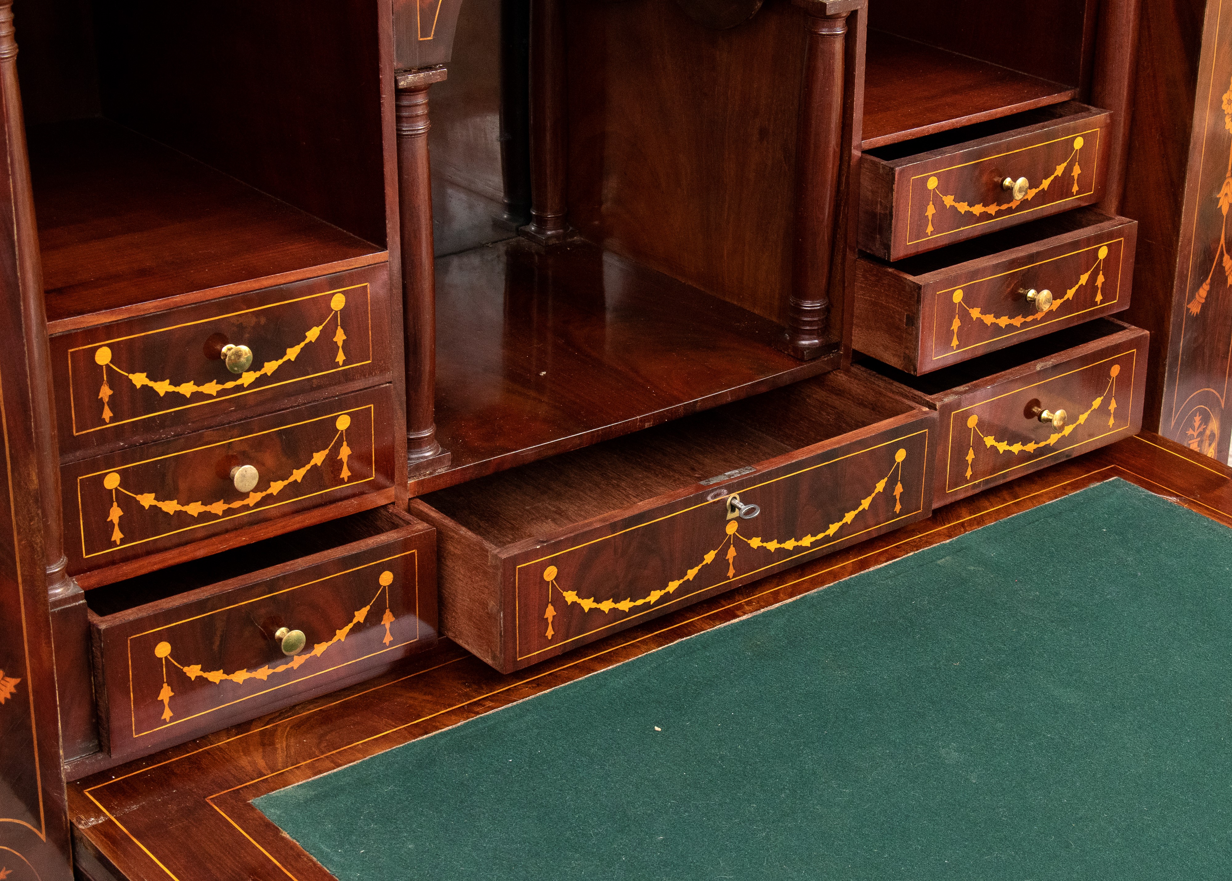 Secretaire Impero Olandese Intarsiato