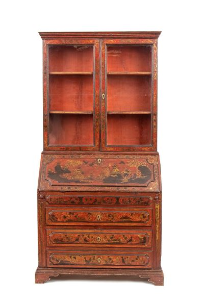 Trumeau piemontese laccato a chinoiserie, Torino, XVIII secolo