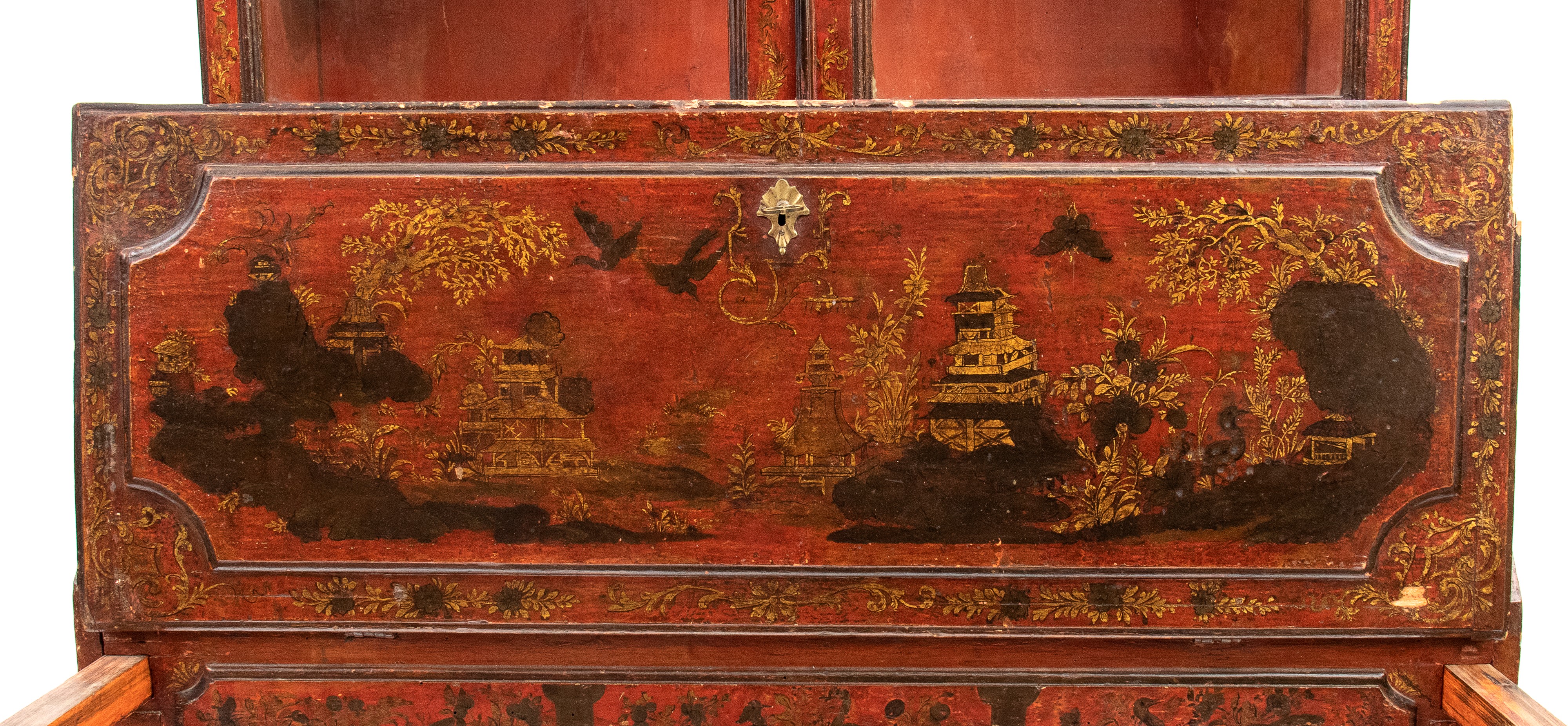 Trumeau piemontese laccato a chinoiserie, Torino, XVIII secolo