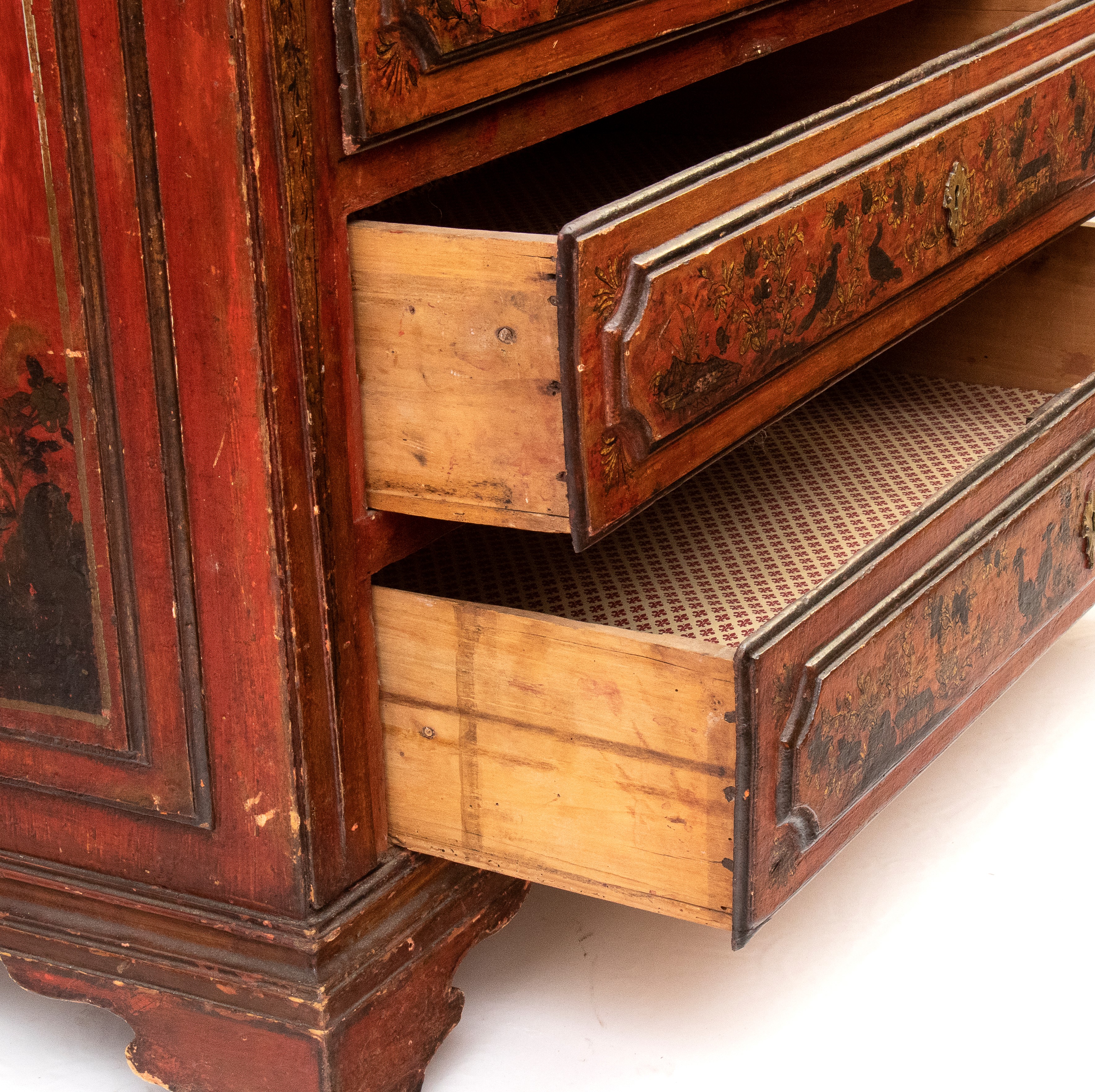 Trumeau piemontese laccato a chinoiserie, Torino, XVIII secolo