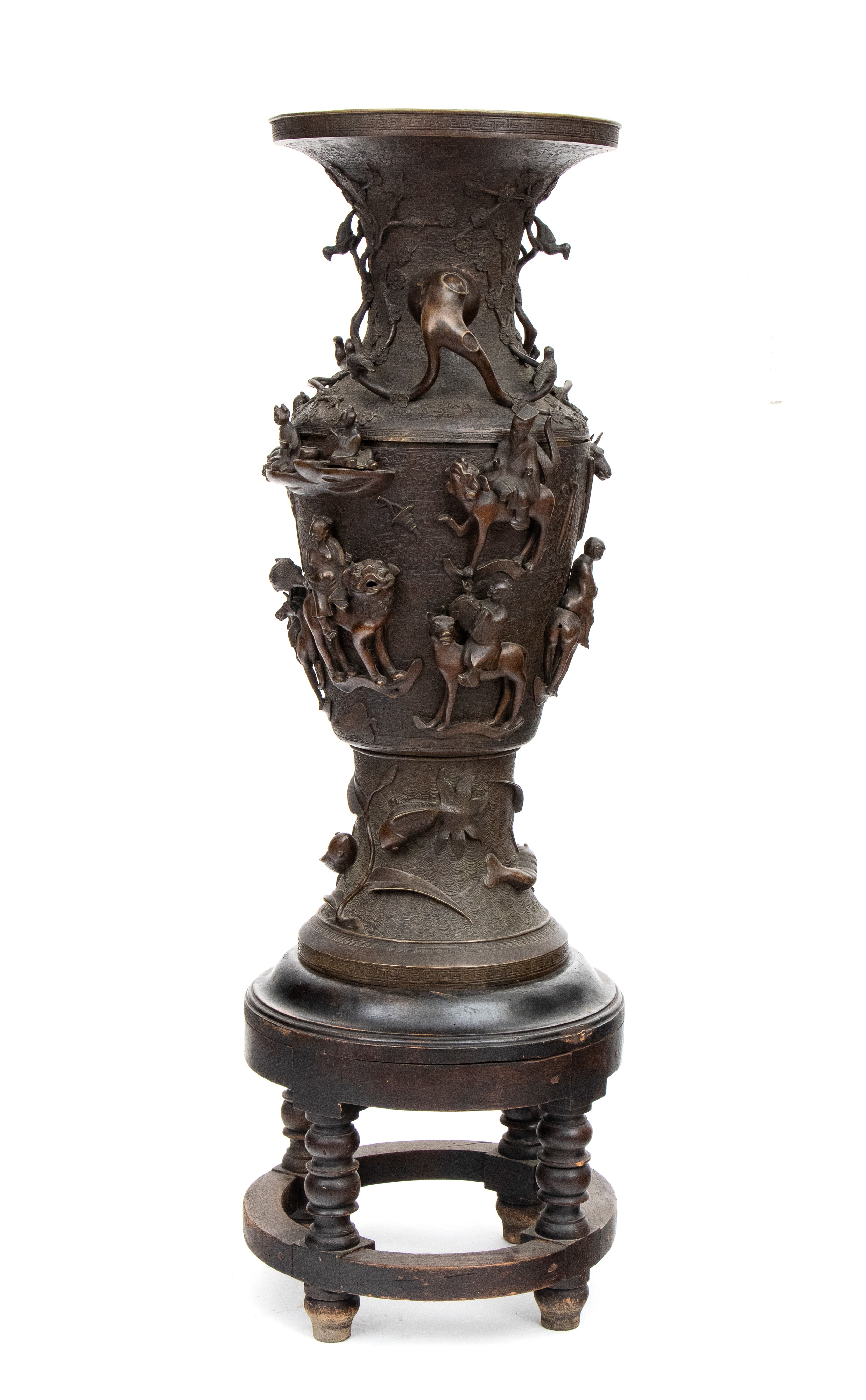 Vaso giapponese in bronzo, Periodo Meiji, 1868-1912