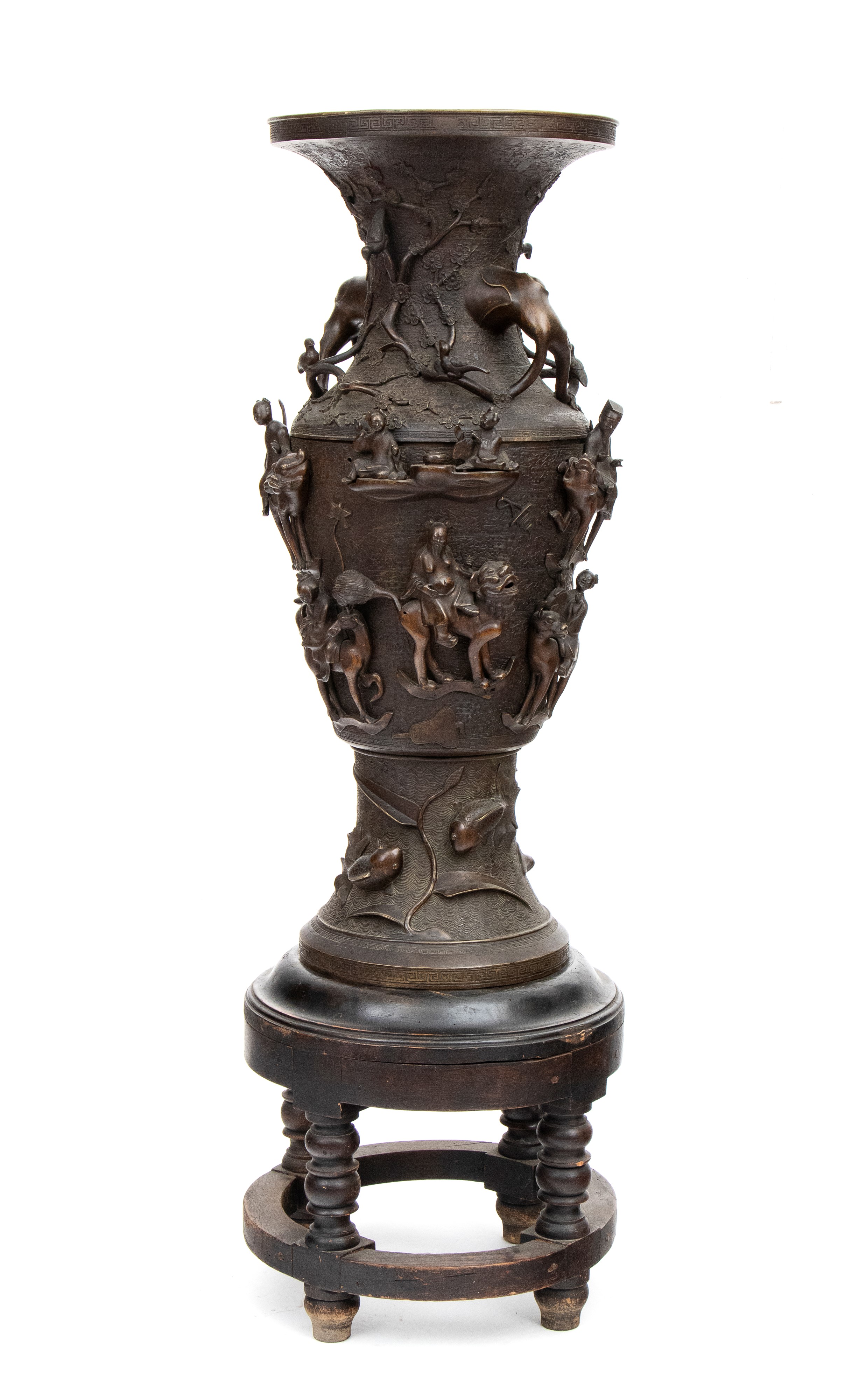 Vaso giapponese in bronzo, Periodo Meiji, 1868-1912