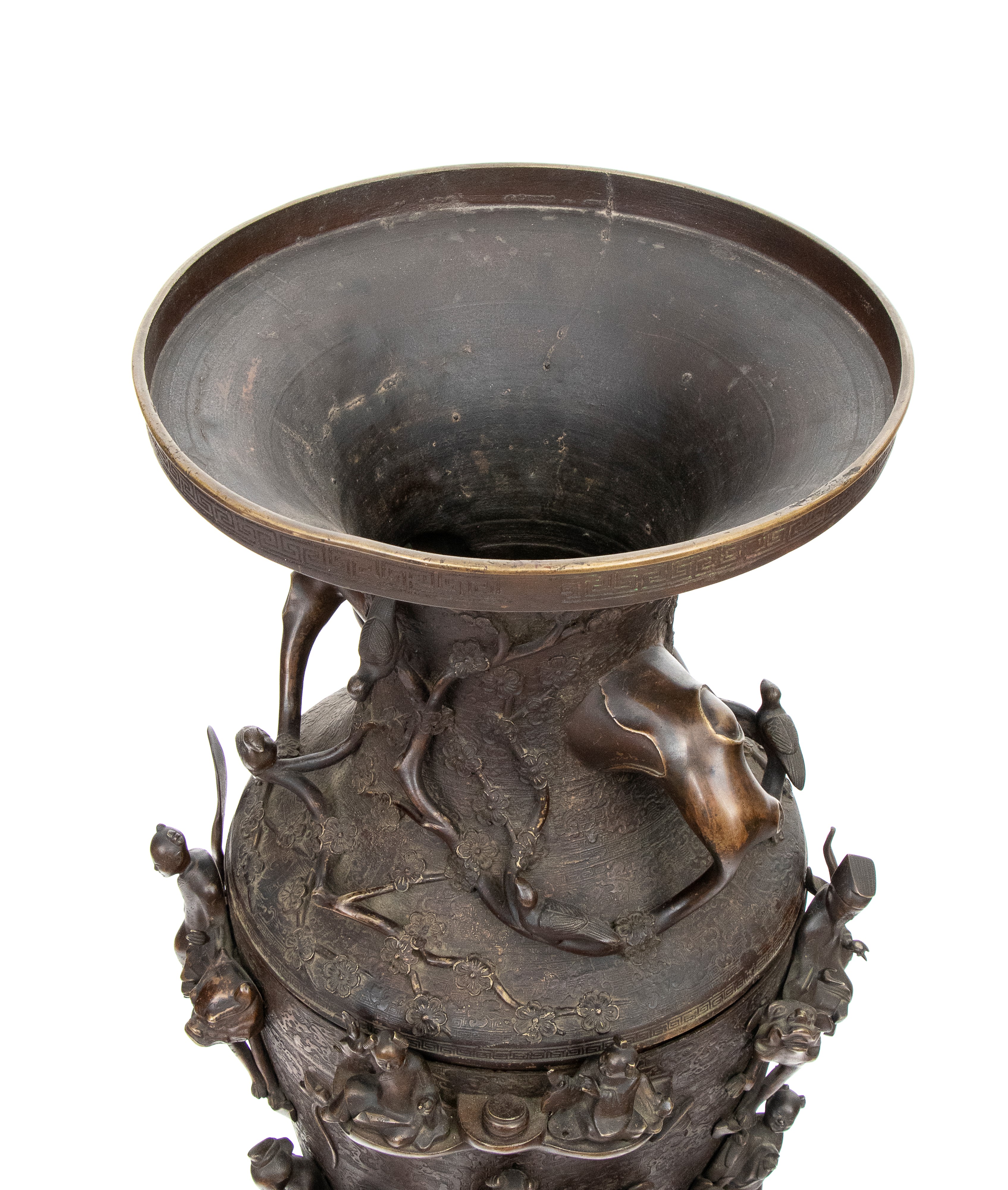 Vaso giapponese in bronzo, Periodo Meiji, 1868-1912