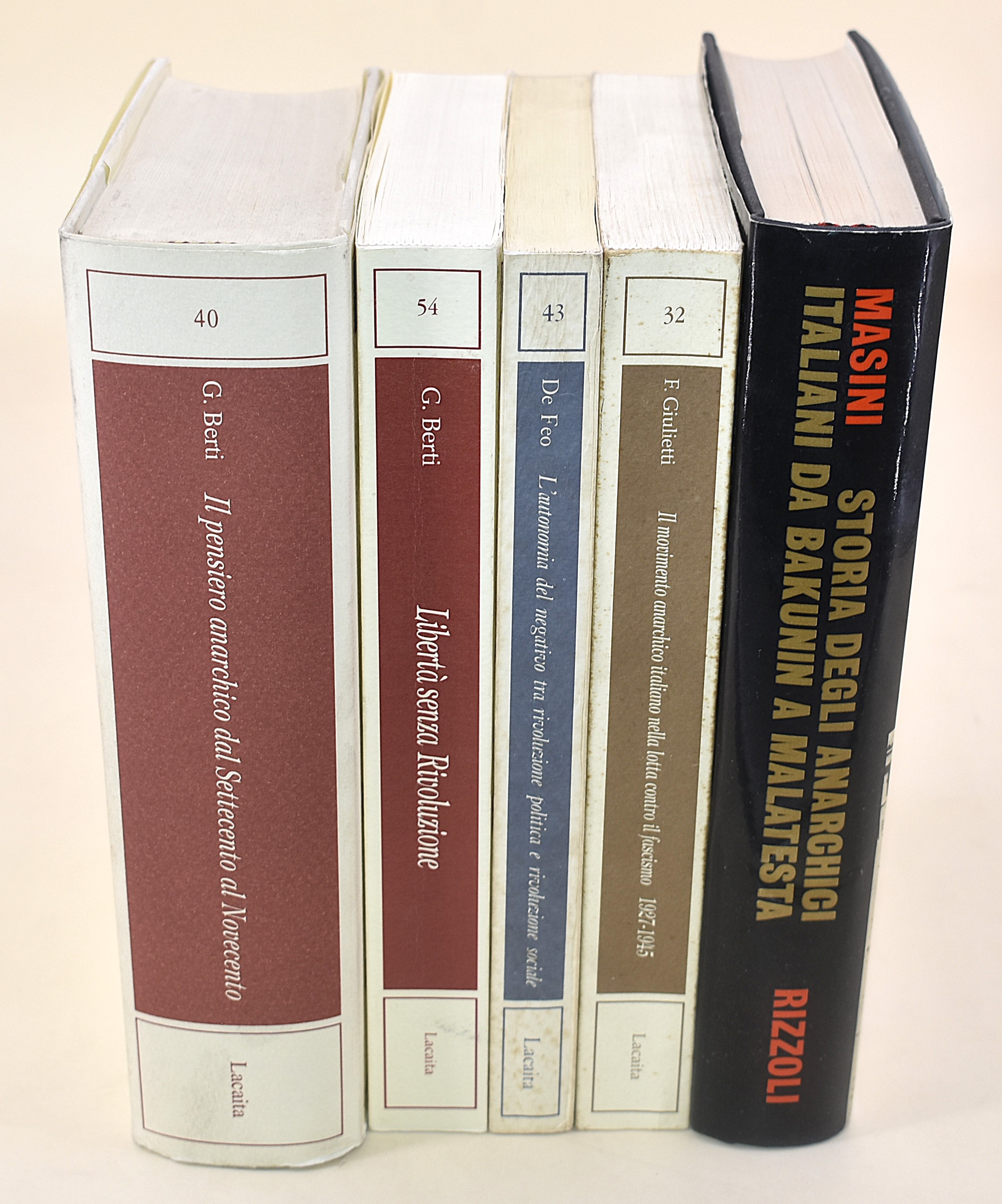 Storia degli anarchisti - 5 volumi