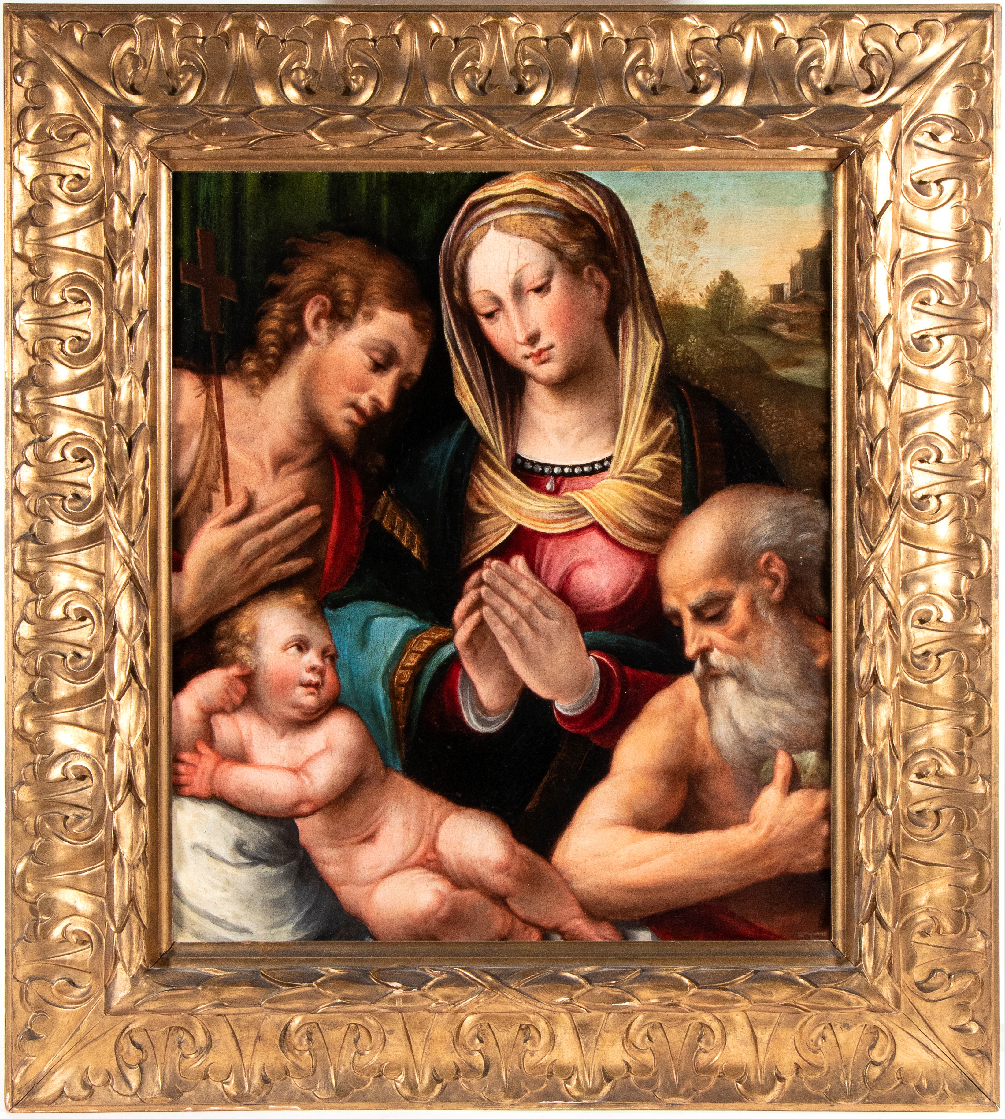 Bartolomeo Ramenghi il Bagnacavallo - Madonna con Bambino, San Giovanni Battista e San Girolamo