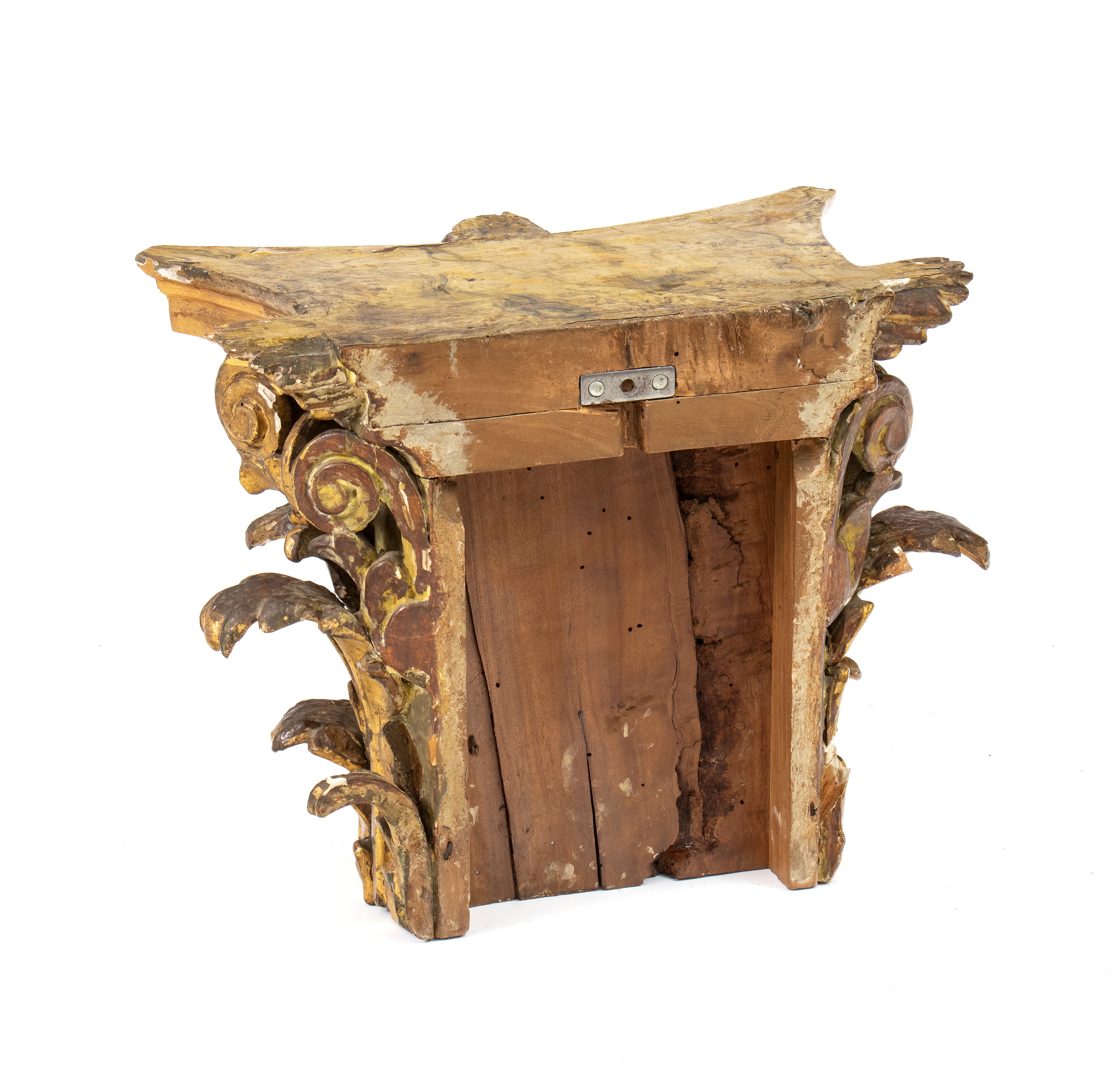 Capitello Dorato e Mensola in Legno Luigi XVI, Italia