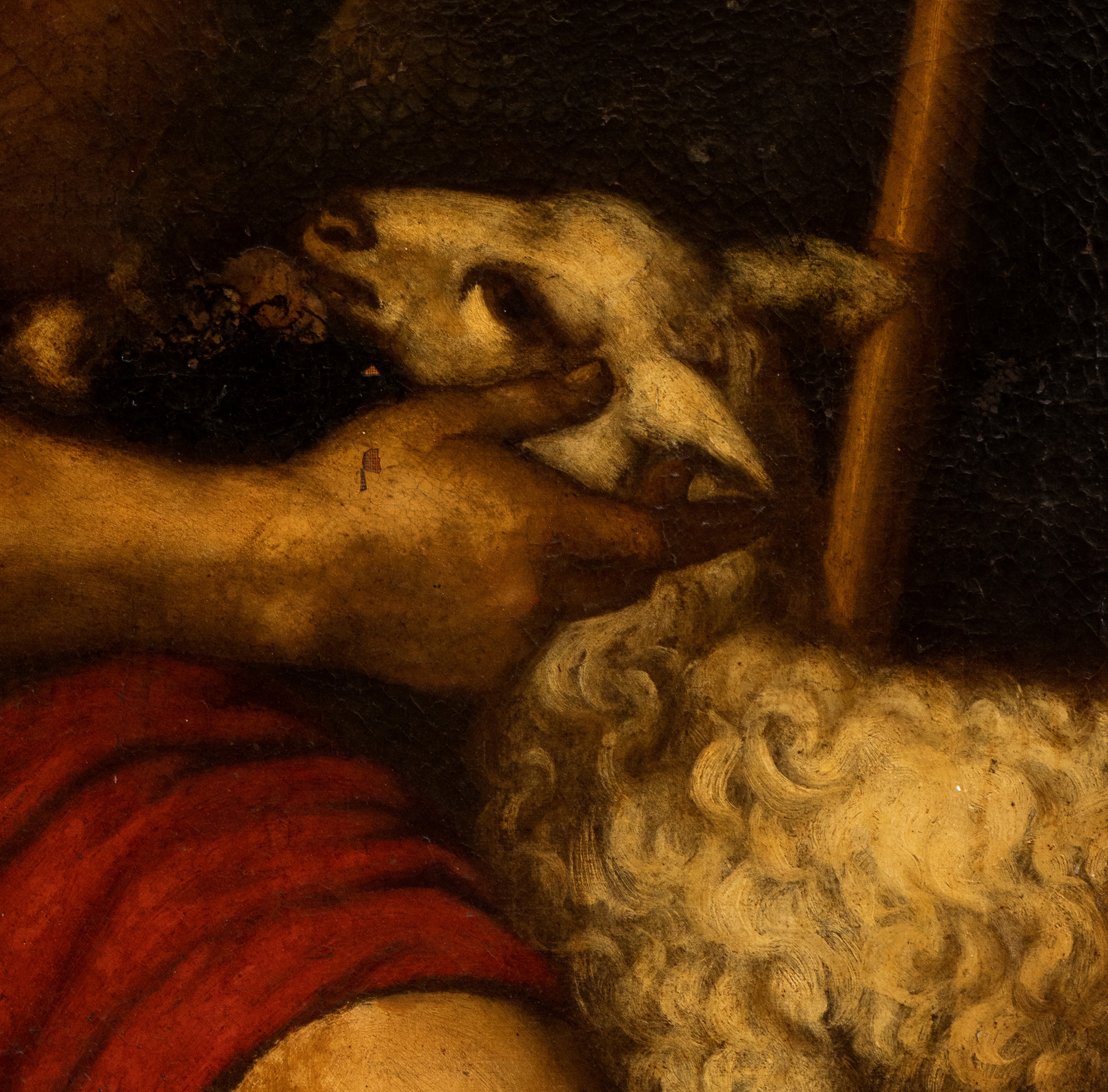 Artista Caravaggesco Attivo a Roma, Prima Metà XVII Secolo - San Giovanni Battista in un Paesaggi...