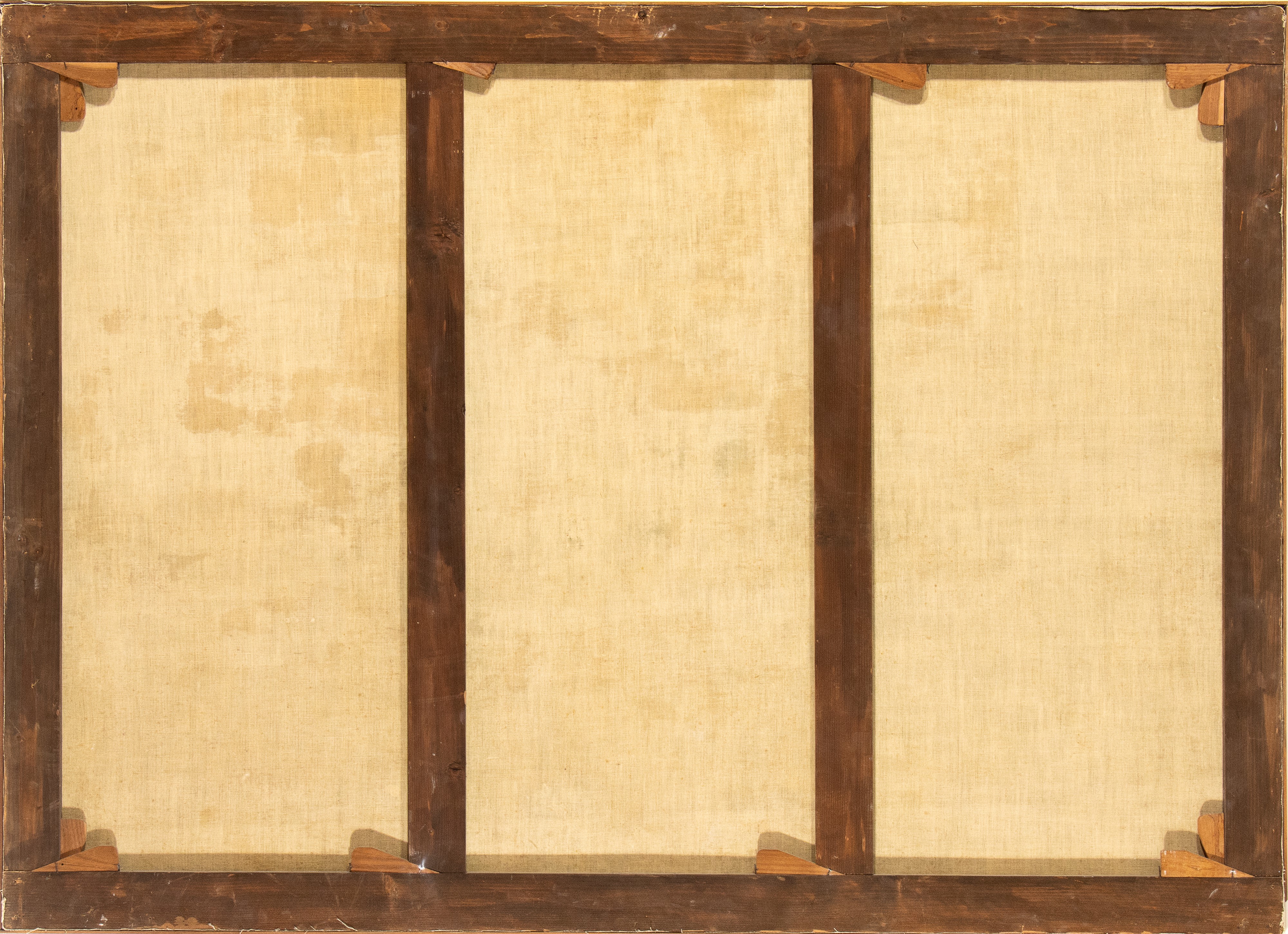 Pastore in un paesaggio con cani e vari animali