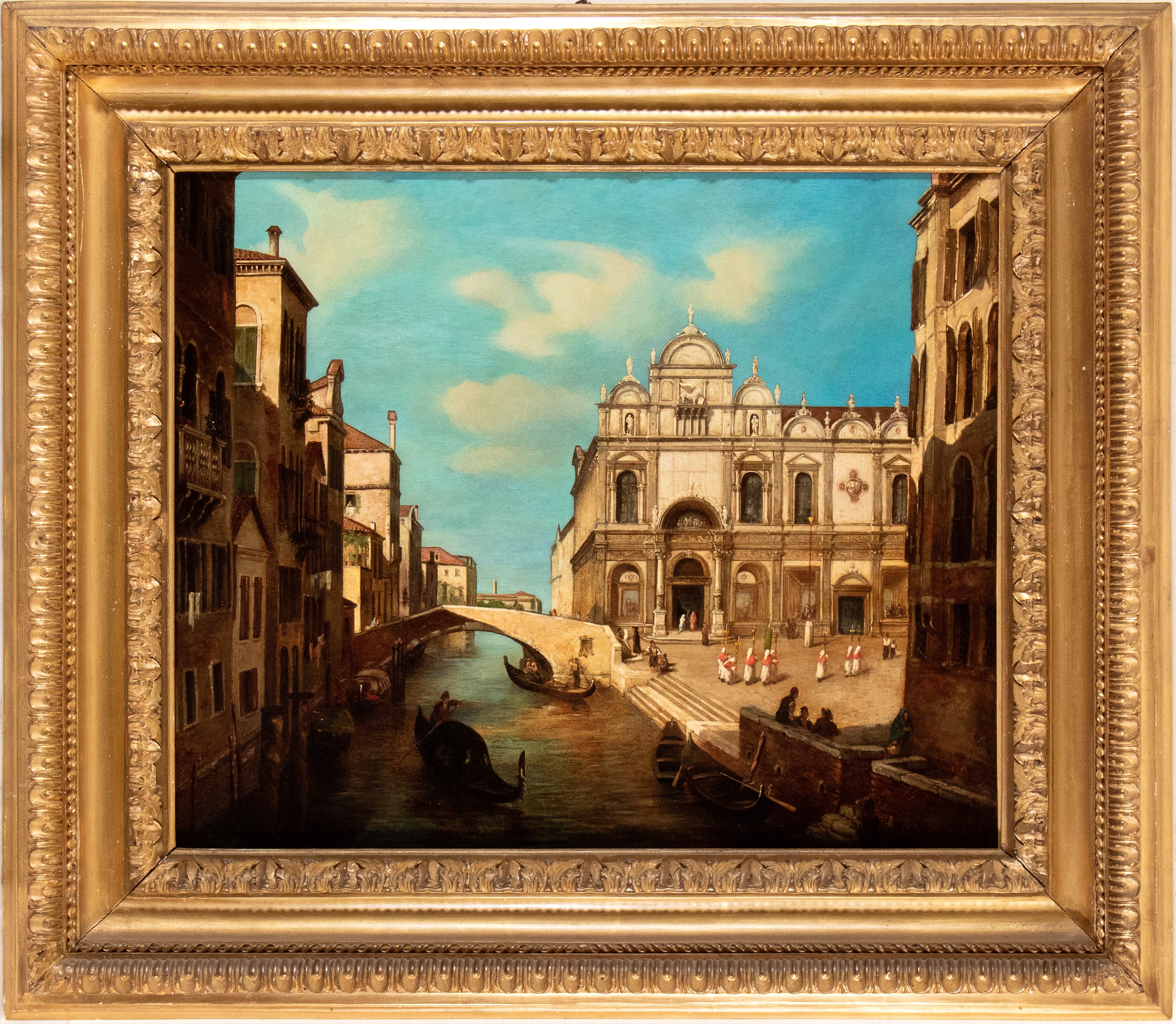 Veduta di Campo San Giovanni e Paolo, con la facciata della Scuola Grande di San Marco