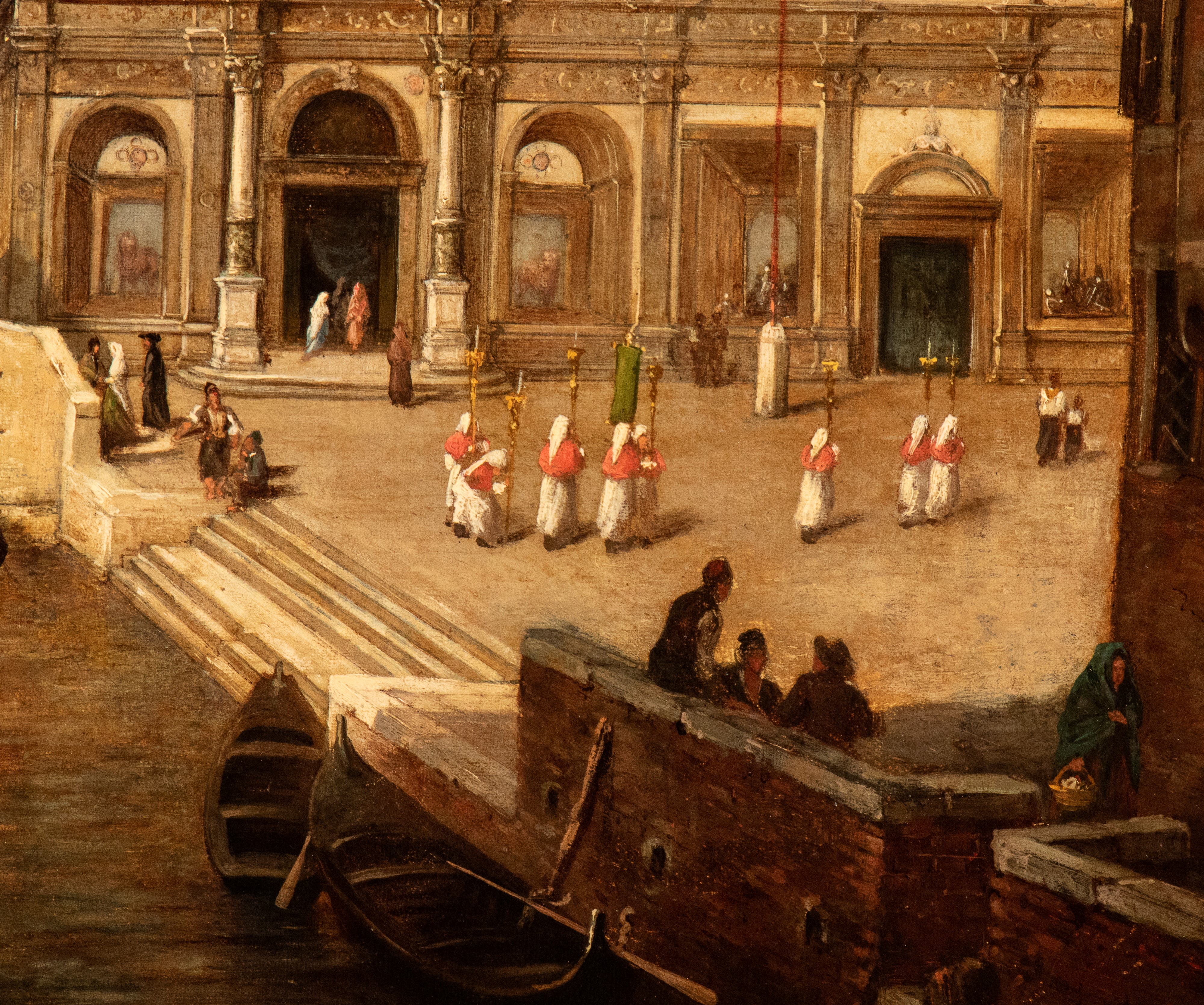 Veduta di Campo San Giovanni e Paolo, con la facciata della Scuola Grande di San Marco