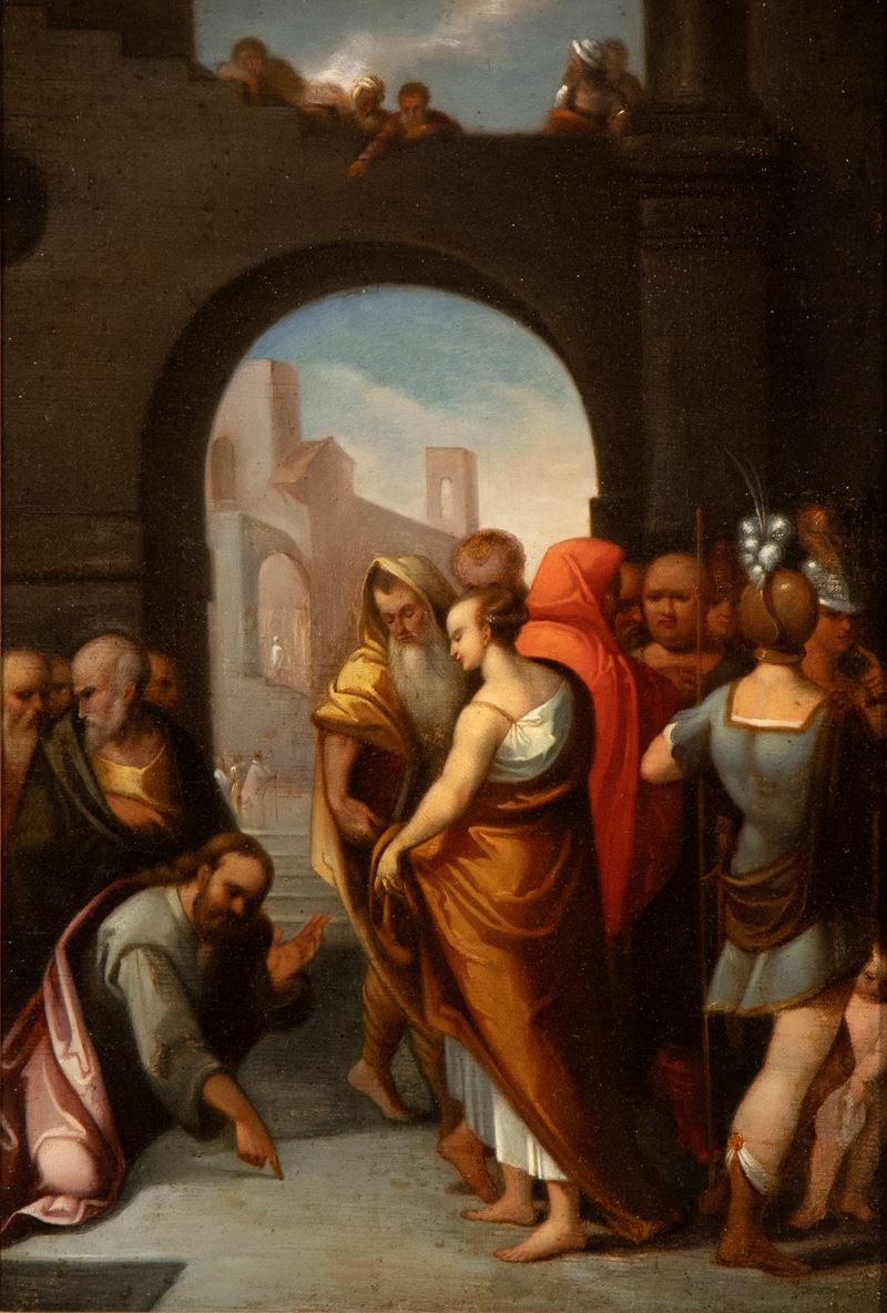 Artista Centro-italiano, Seconda Metà XVI Secolo - Cristo e L'adultera