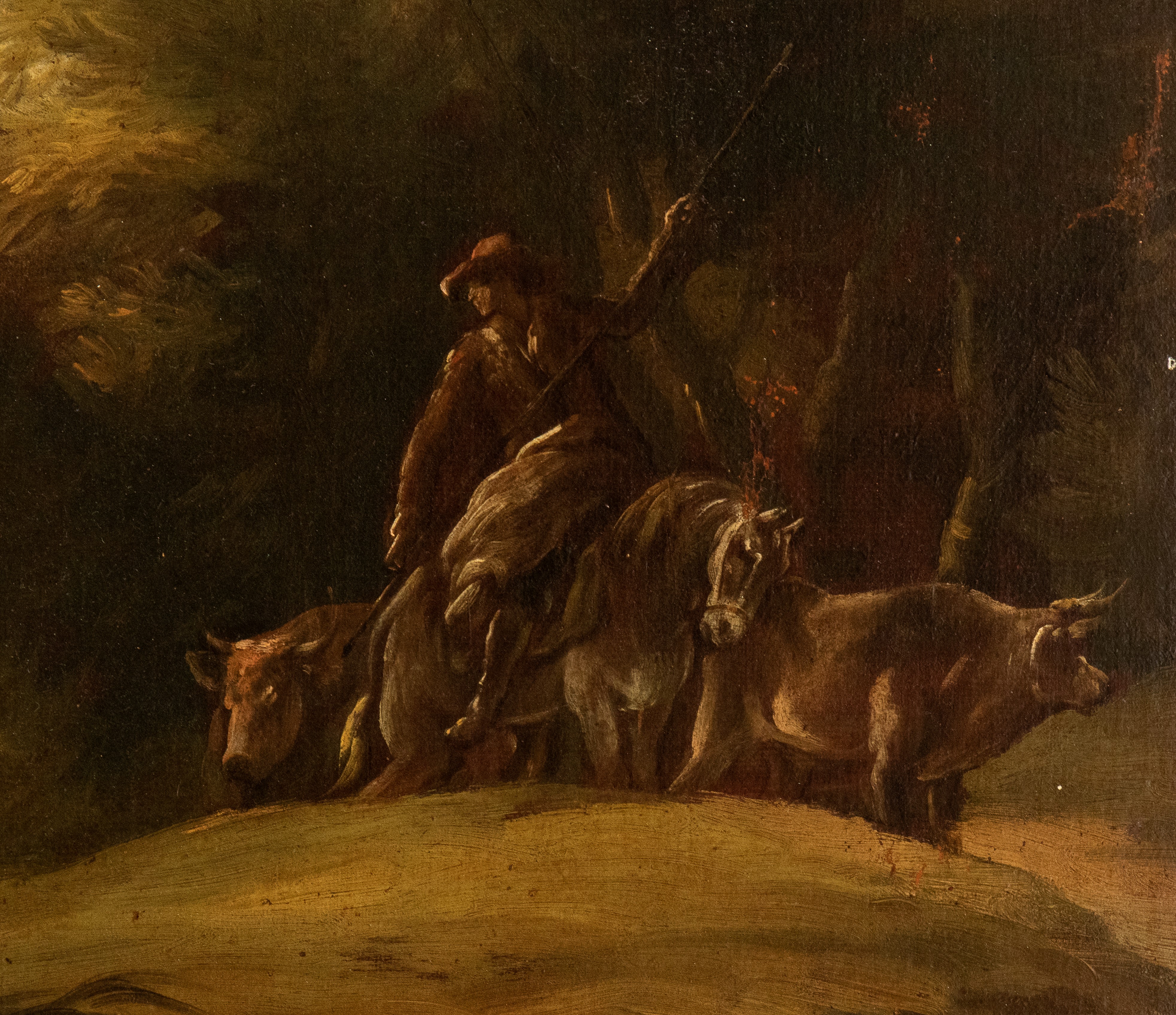 Paesaggio con pastore e armenti