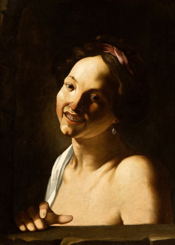Hendrick Ter Brugghen -  Portrait of a smiling maiden