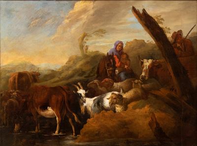 Paesaggio con Famiglia di Pastori e Armenti