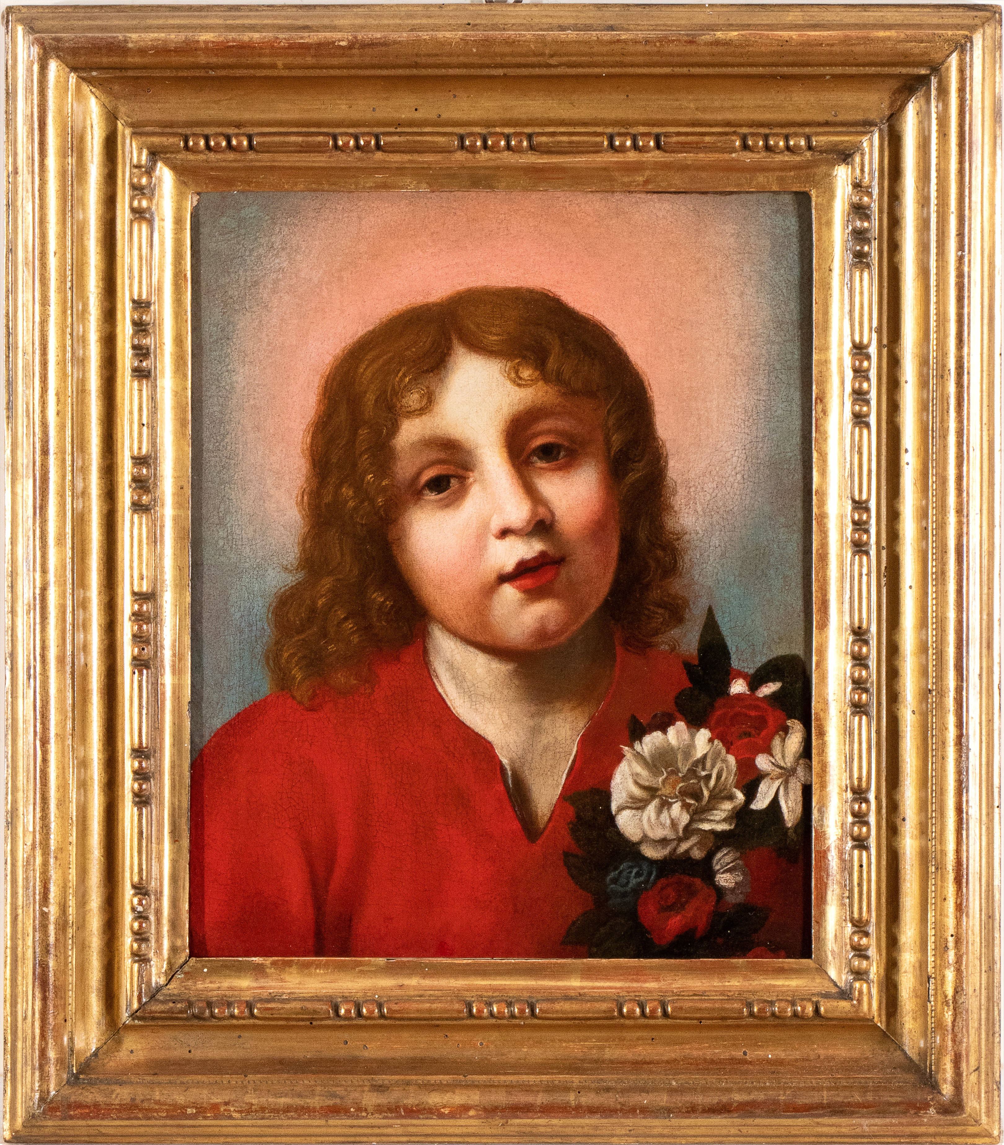 Onorio Marinari - Gesù Bambino con un Bouquet di Fiori