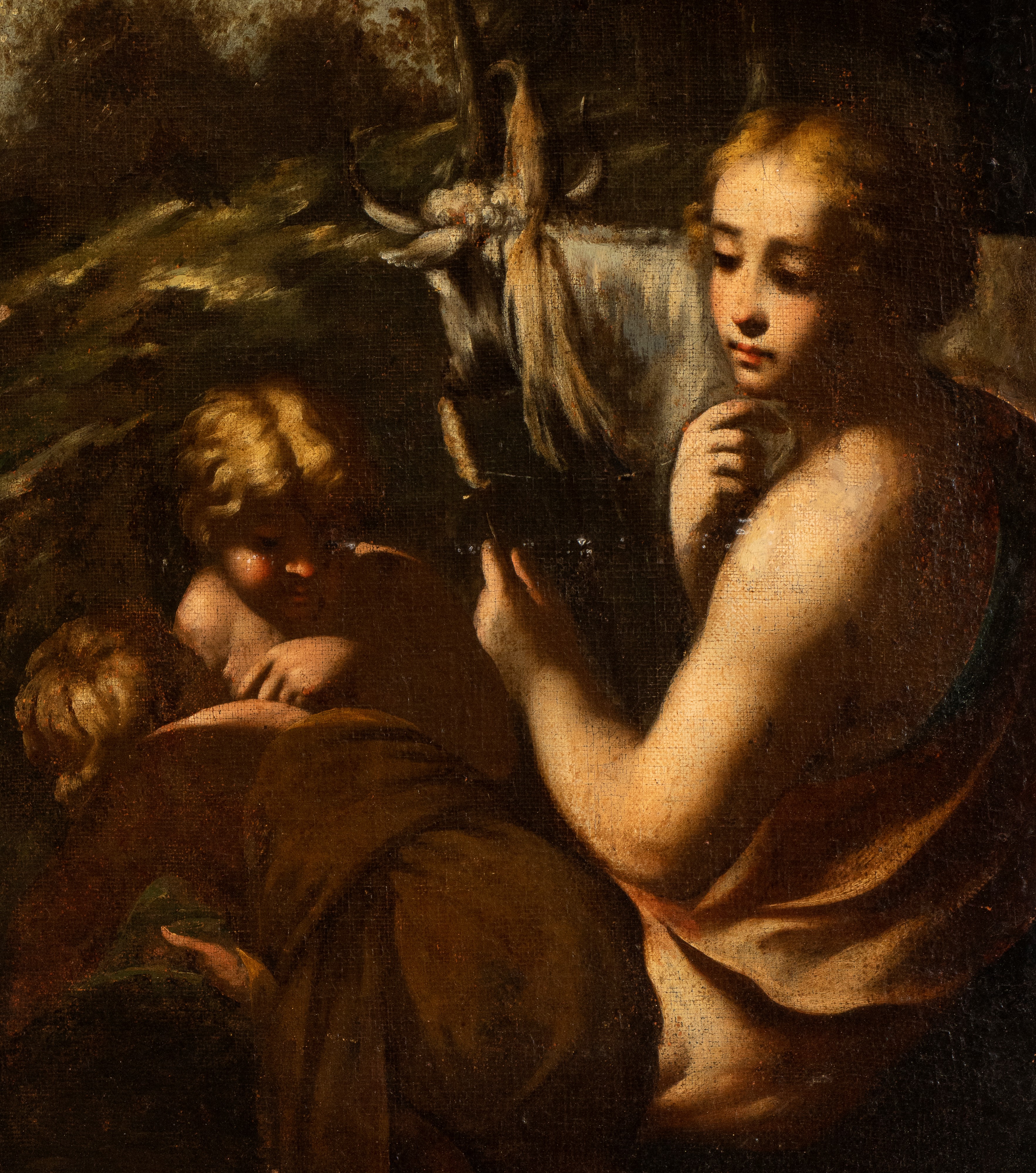 Artista Emiliano, XVII Secolo - Adamo ed Eva con Caino e Abele