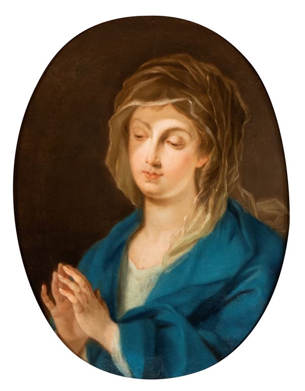 Artista romano, met&#224; XVIII secolo - Praying Madonna