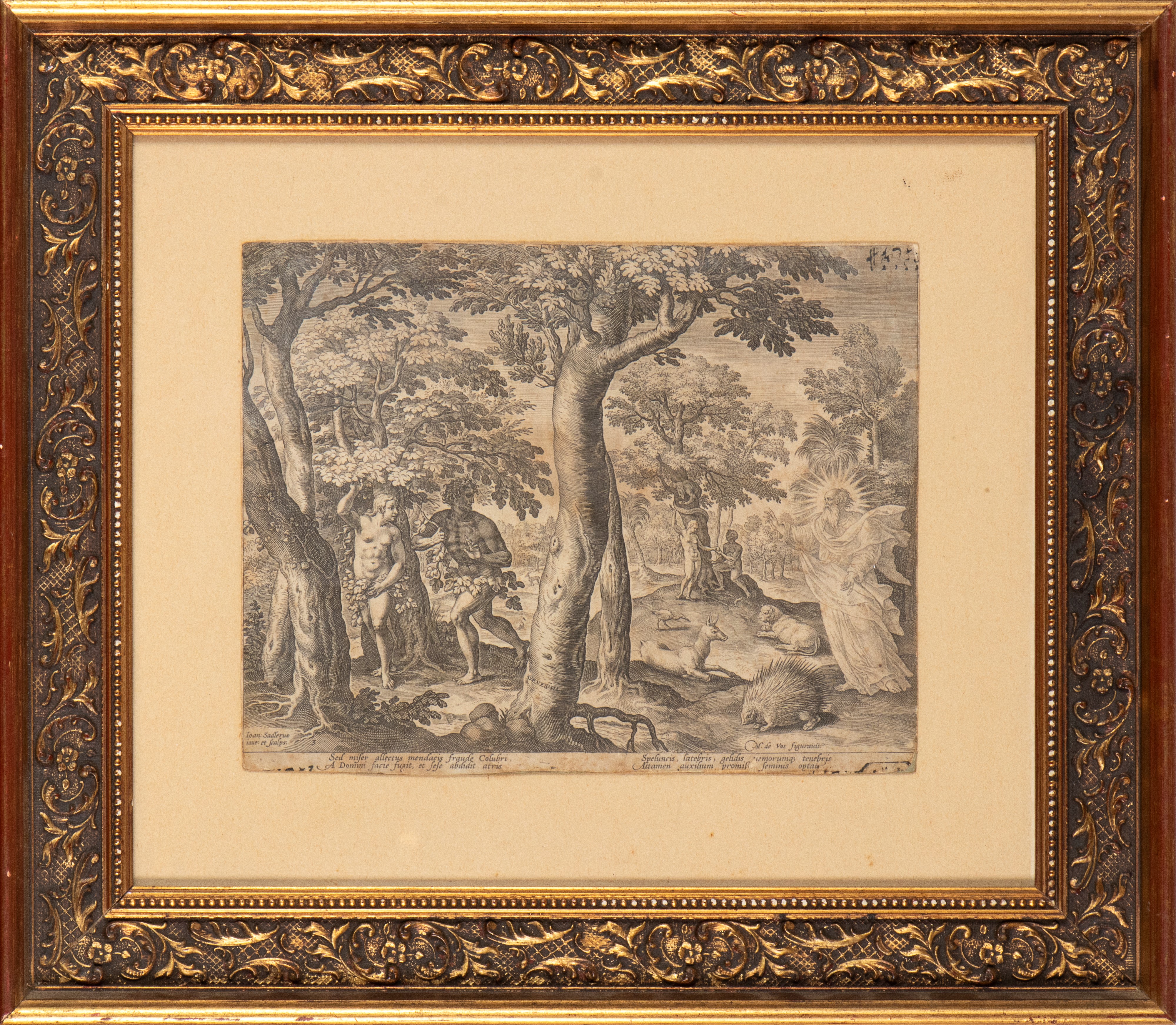 Adamo ed Eva si nascondono da Dio, da Maarten de Vos