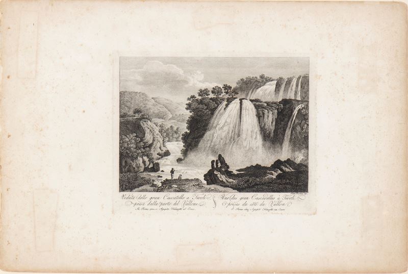 Pietro Parboni - Veduta delle Gran Cascatelle a Tivoli