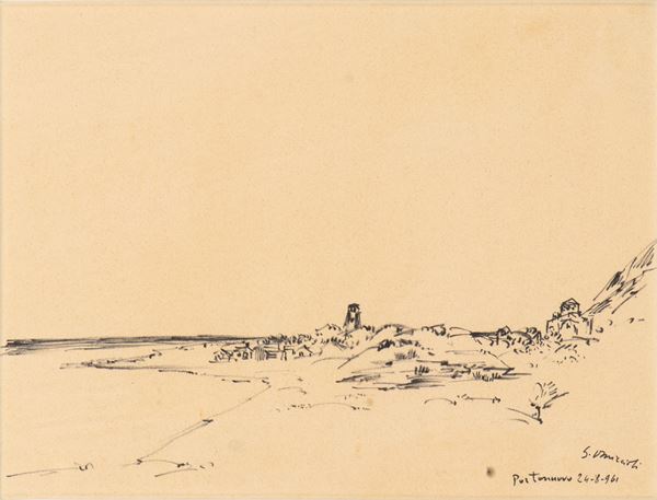 GIOVANNI OMICCIOLI - Veduta della spiaggia di Portonuovo
